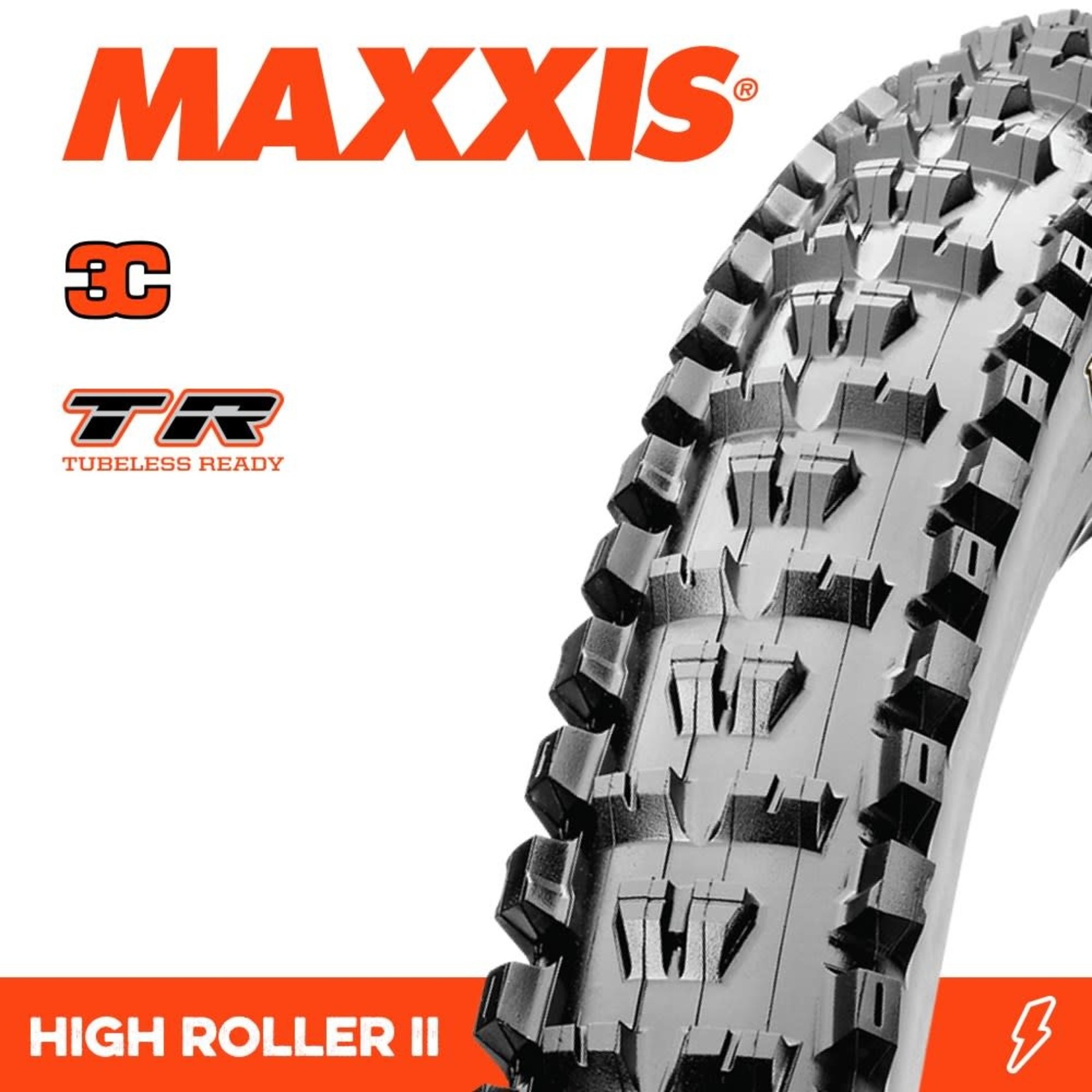 Maxxis Maxxis High Roller II Tyre - 27.5 X 2.40 - 3C Terra EXO TR Folding 60TPI - Pair