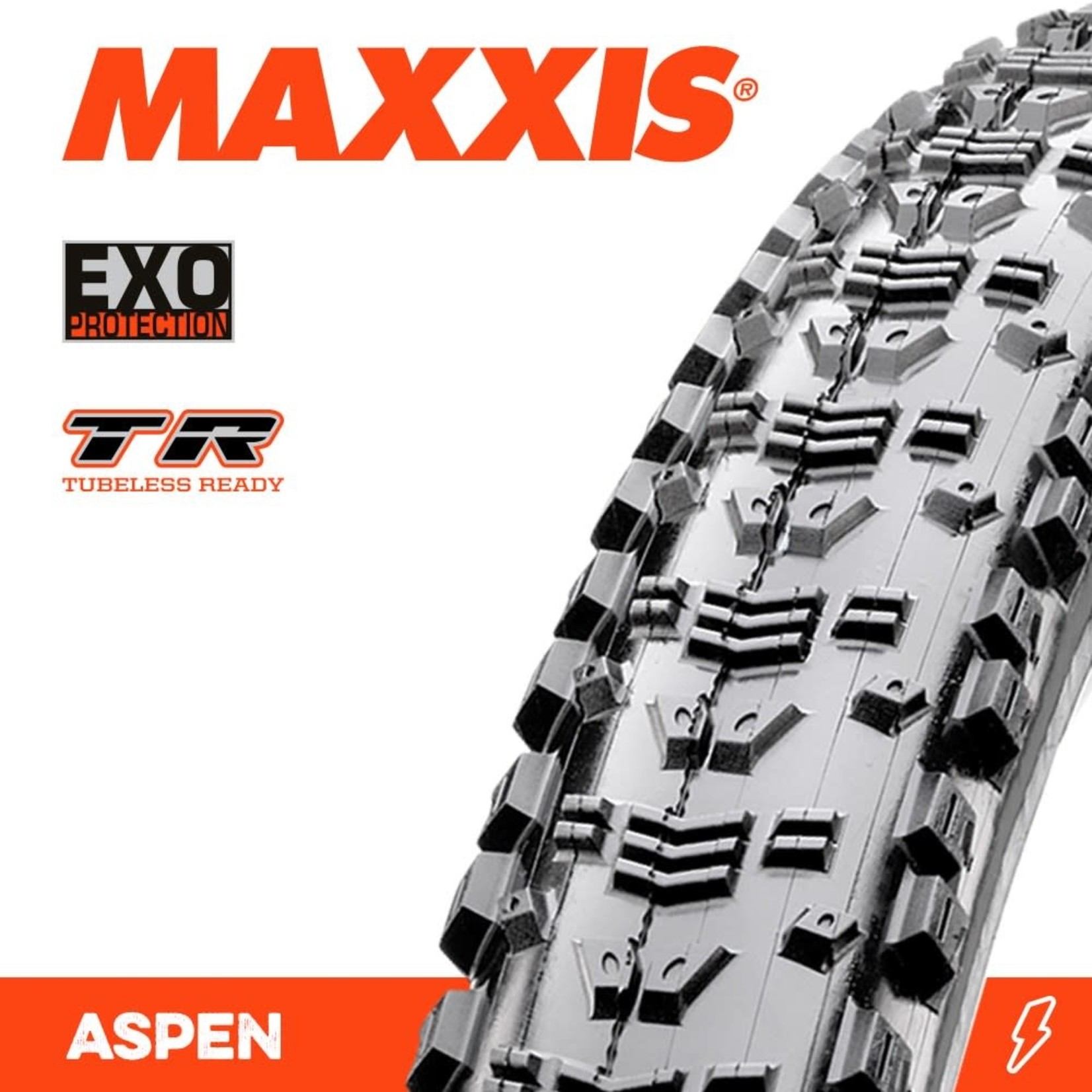 Maxxis Maxxis Aspen XC Race Dual Bike Tyre - 29 X 2.10 - EXO TR Folding - 120TPI - Pair