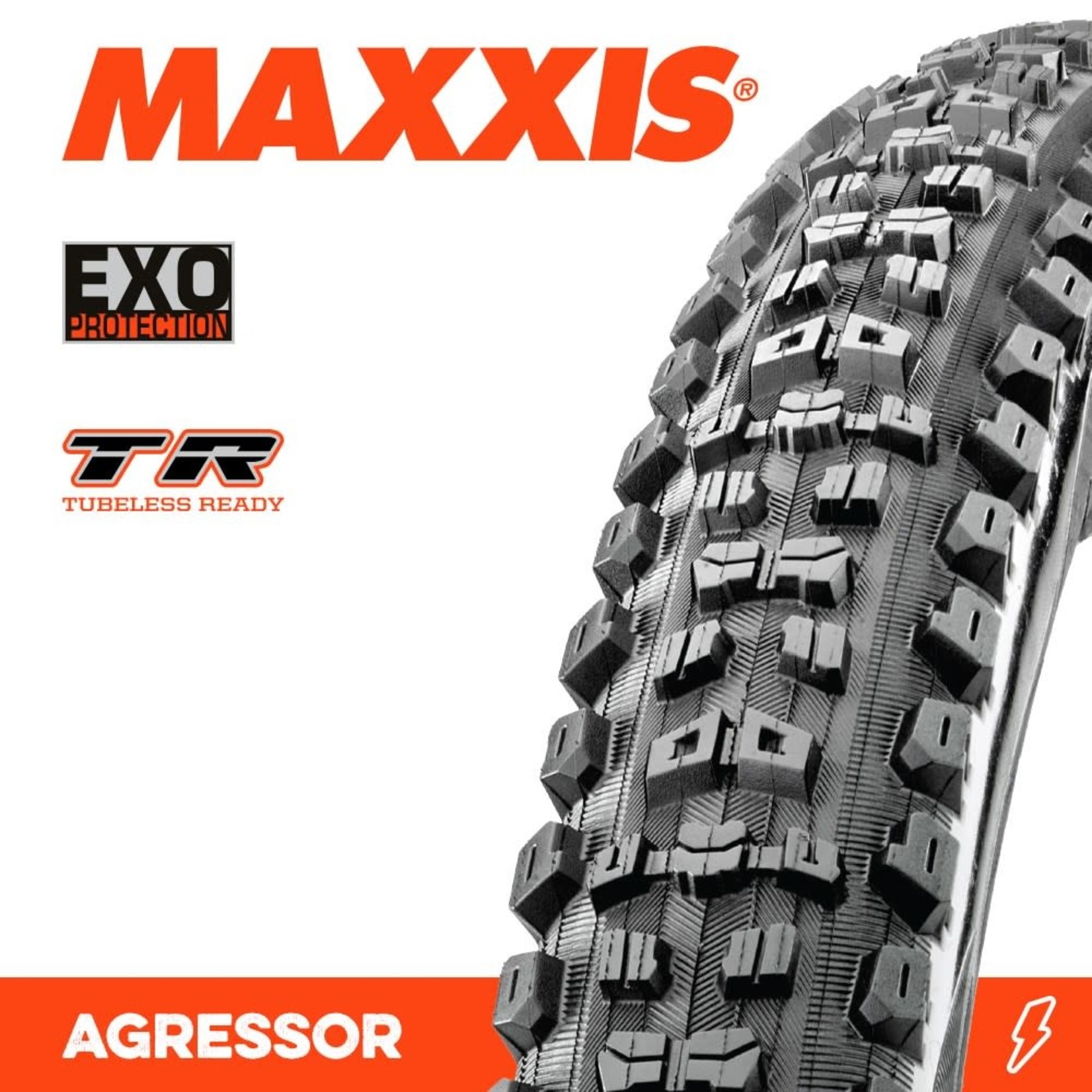 Maxxis Maxxis Aggressor Bike Tyre - 29 X 2.50 - WT EXO TR Folding 60TPI - Pair
