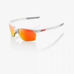100 Percent 100% Sportcoupe Sunglasses Matte White - Hiper Red With Spare Clear Lens