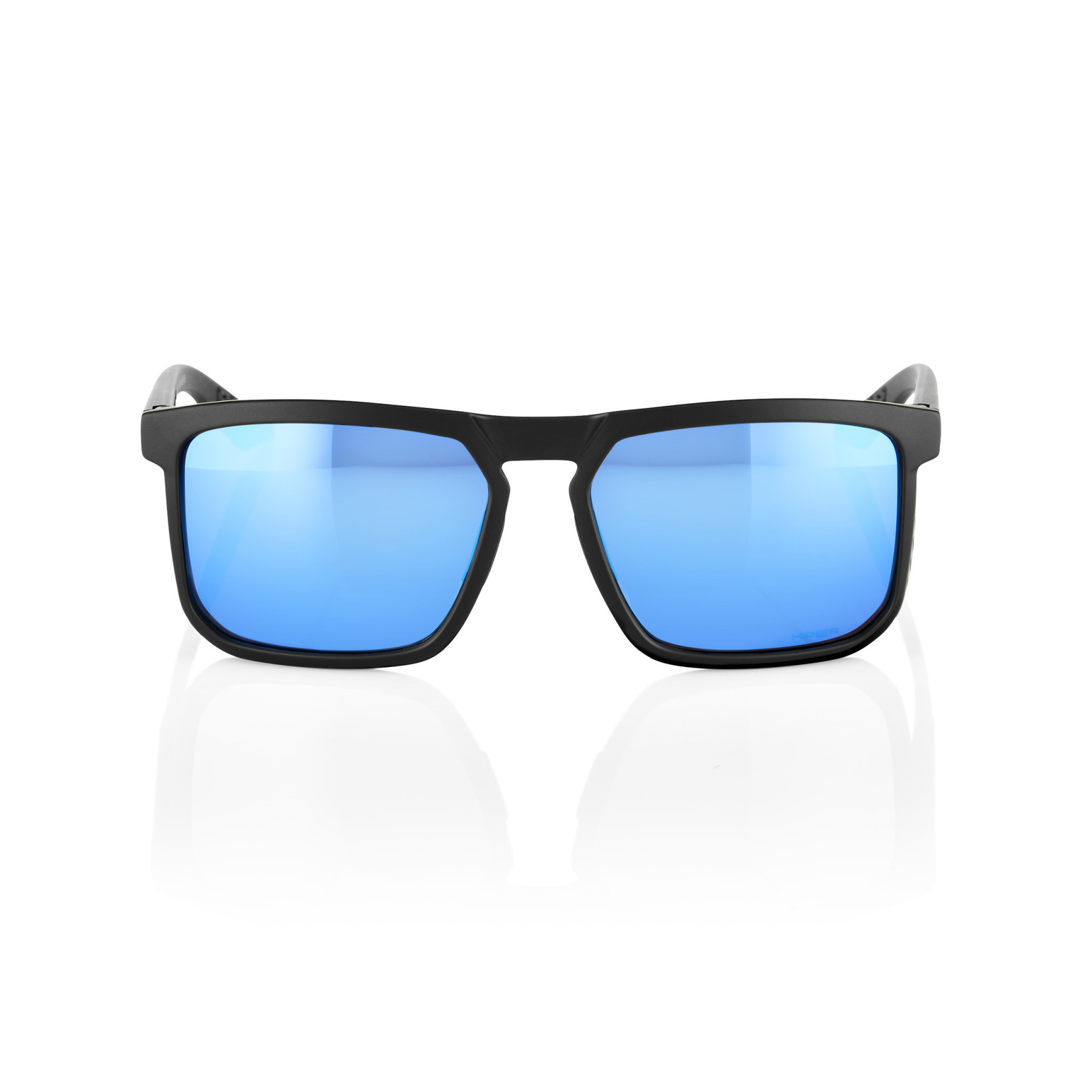 100 Percent 100% Renshaw Bike Sunglasses Matte Black - Hiper Blue 100% UV protection (UV400)