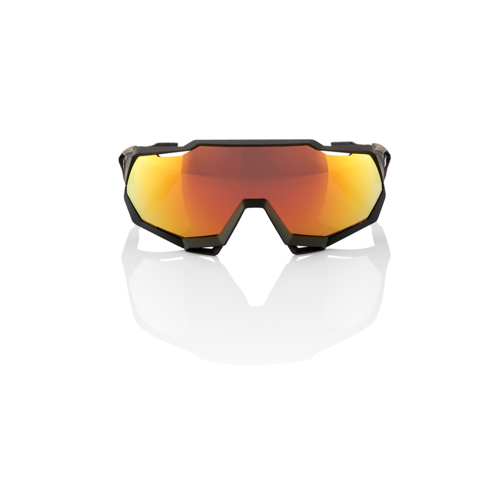 100 Percent 100% Speedtrap Bike Sunglasses - Soft Tact Black - Hiper Red