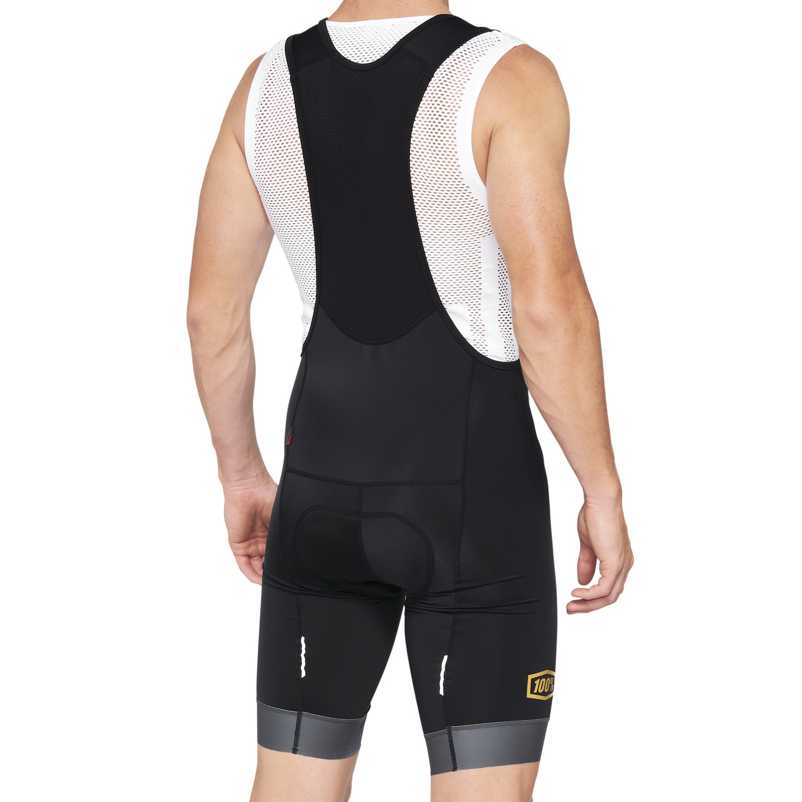 100 Percent 100% Exceeda Nylon/Spandex Bike/Cycling BIB Shorts - Black/Charcoal