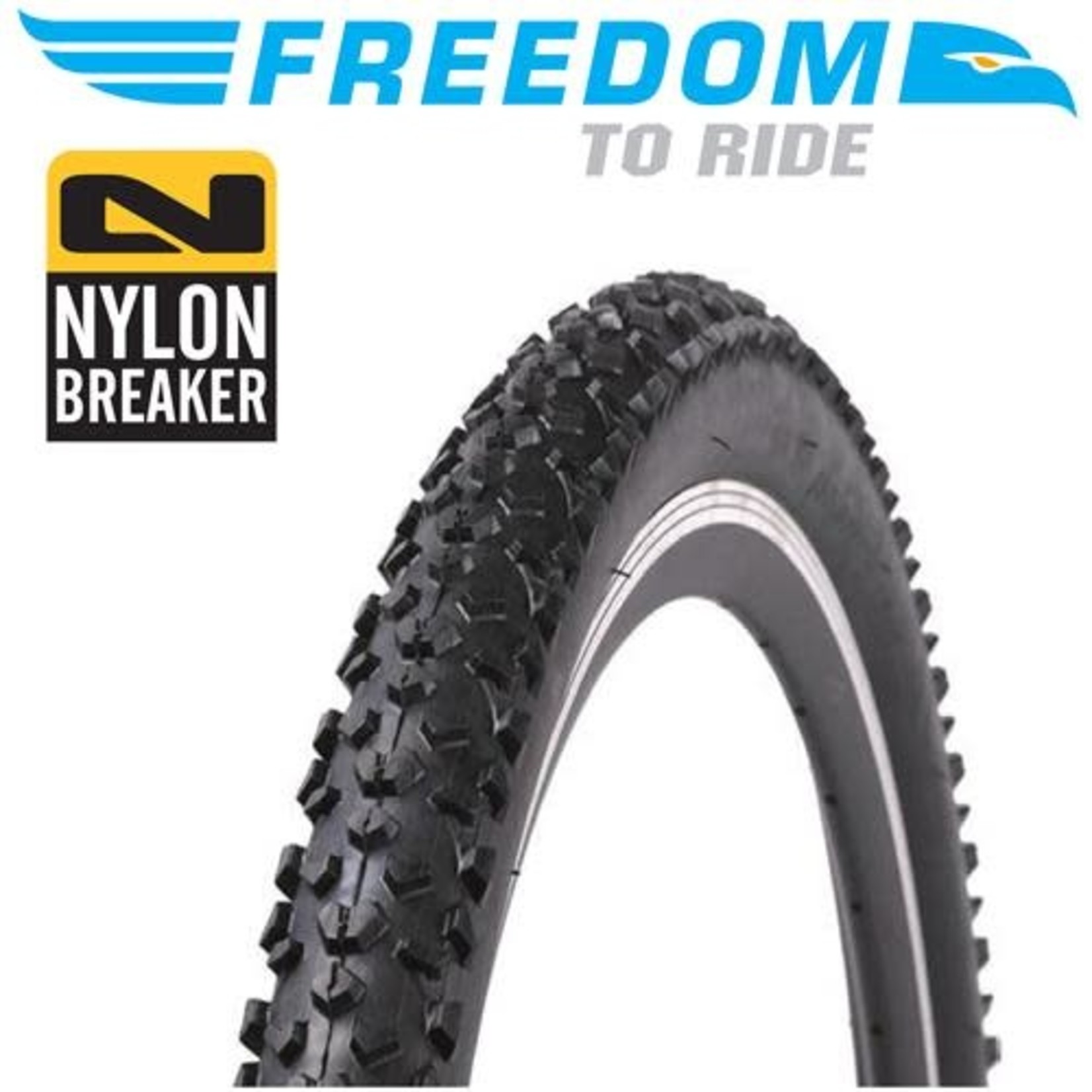 Freedom 2 X Freedom Bike Tyre-Black Diamond - 29"X2.25" -Wired Puncture Resistant(Pair)