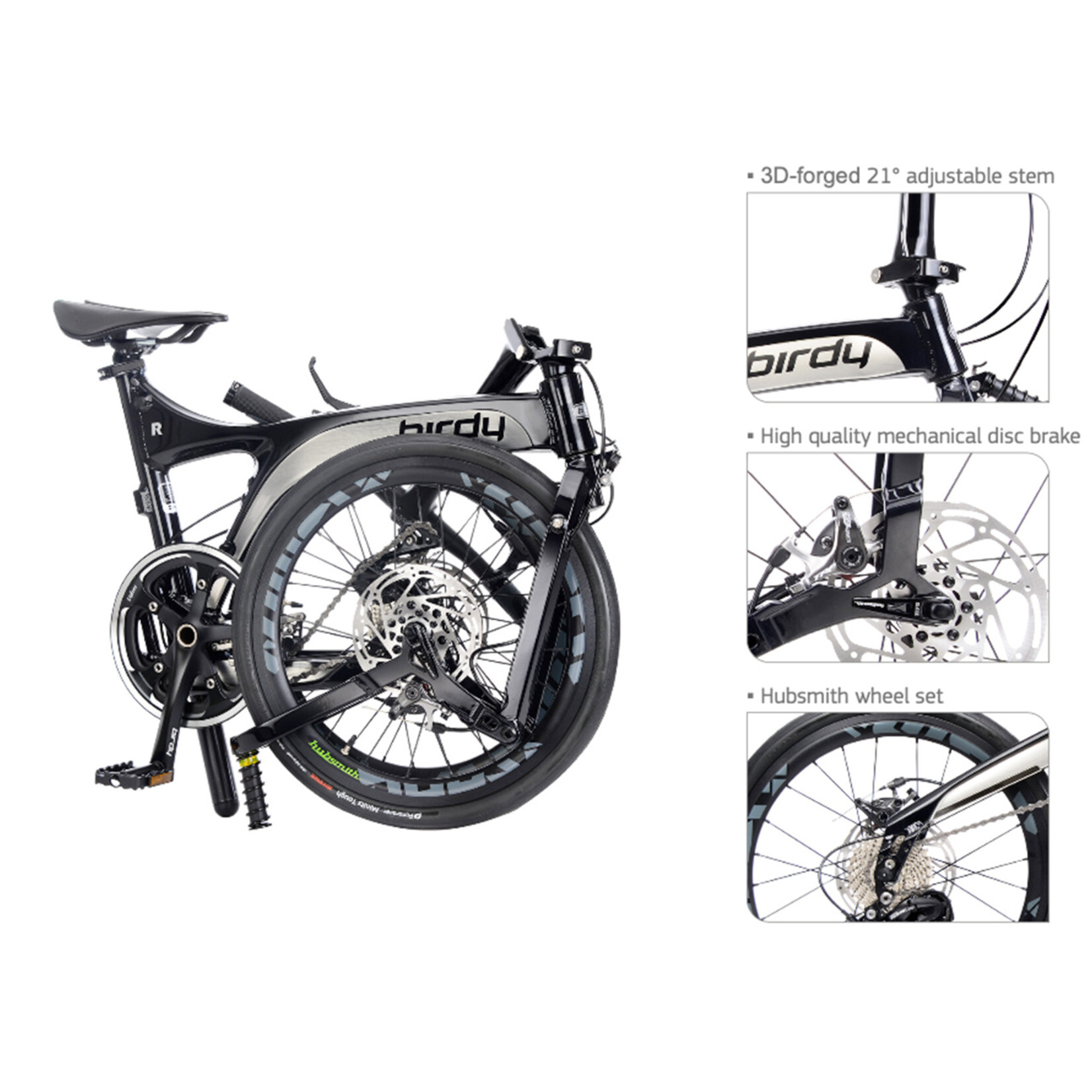 Birdy Pacific 23 Birdy R Disc With Shimano 105 11SP - Gloss Black