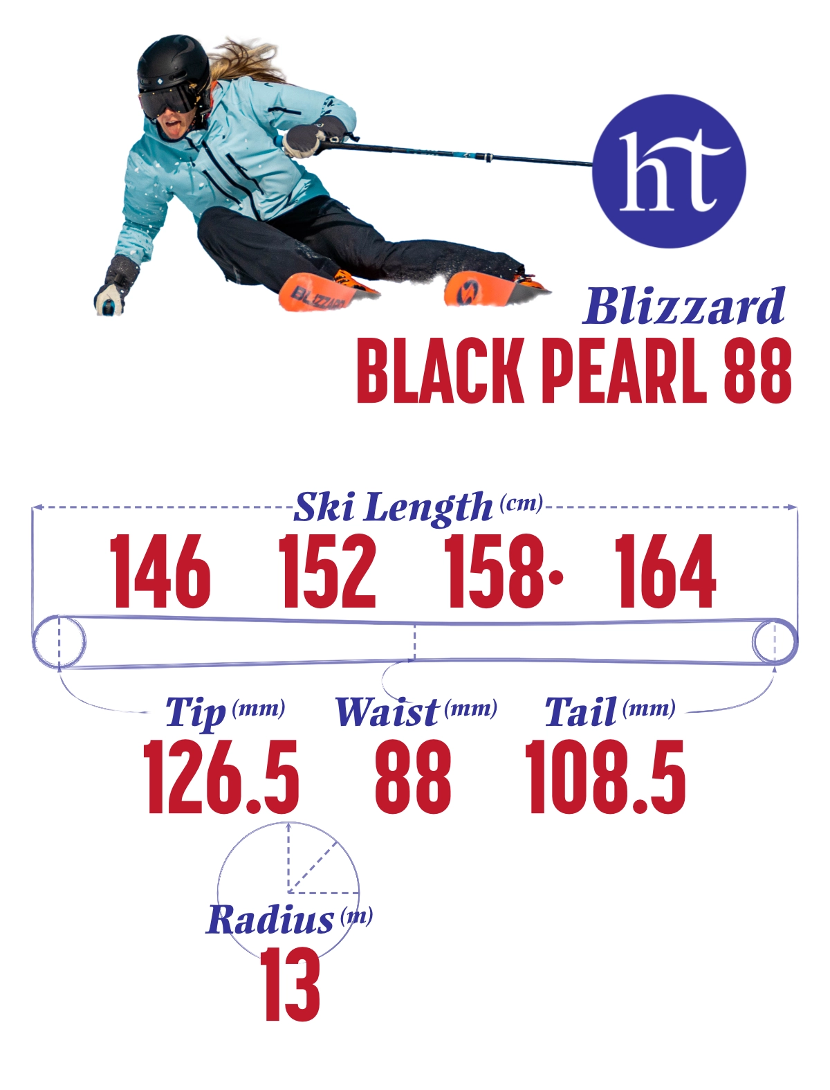 Blizzard Black Peral 88 Specs