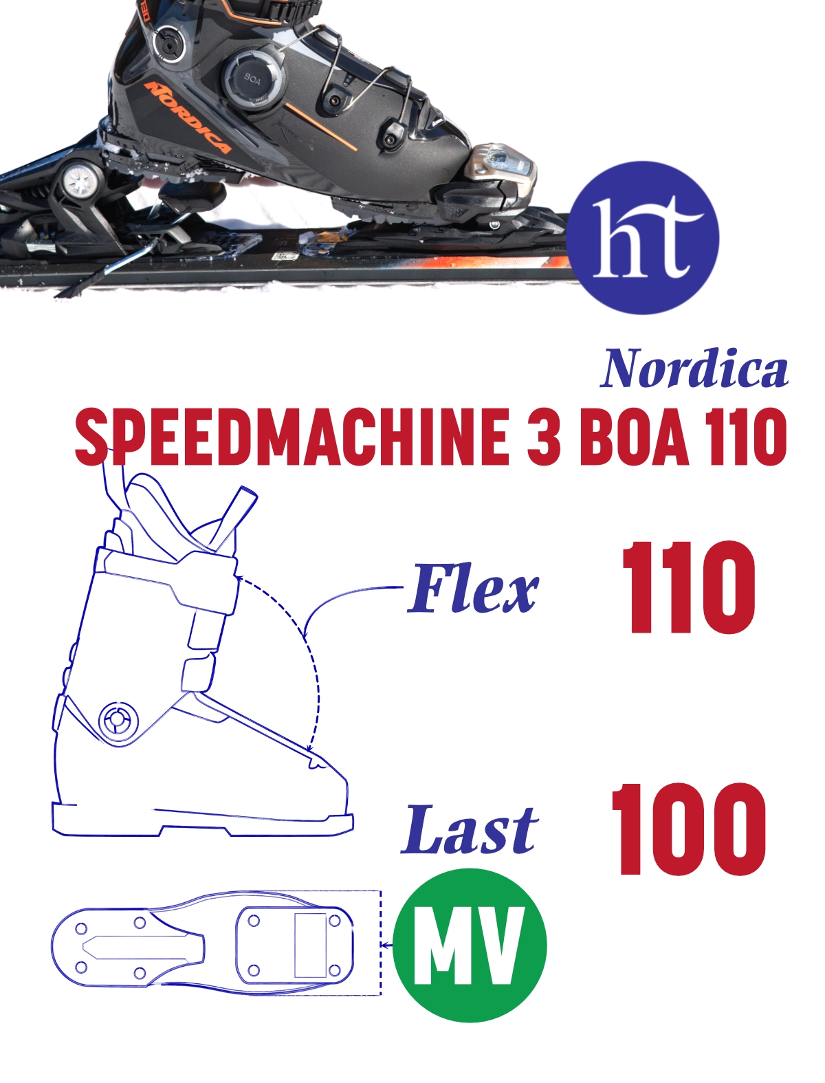 Nordica Speedmachine 3 BOA 110 | 2025 | Ski Boots