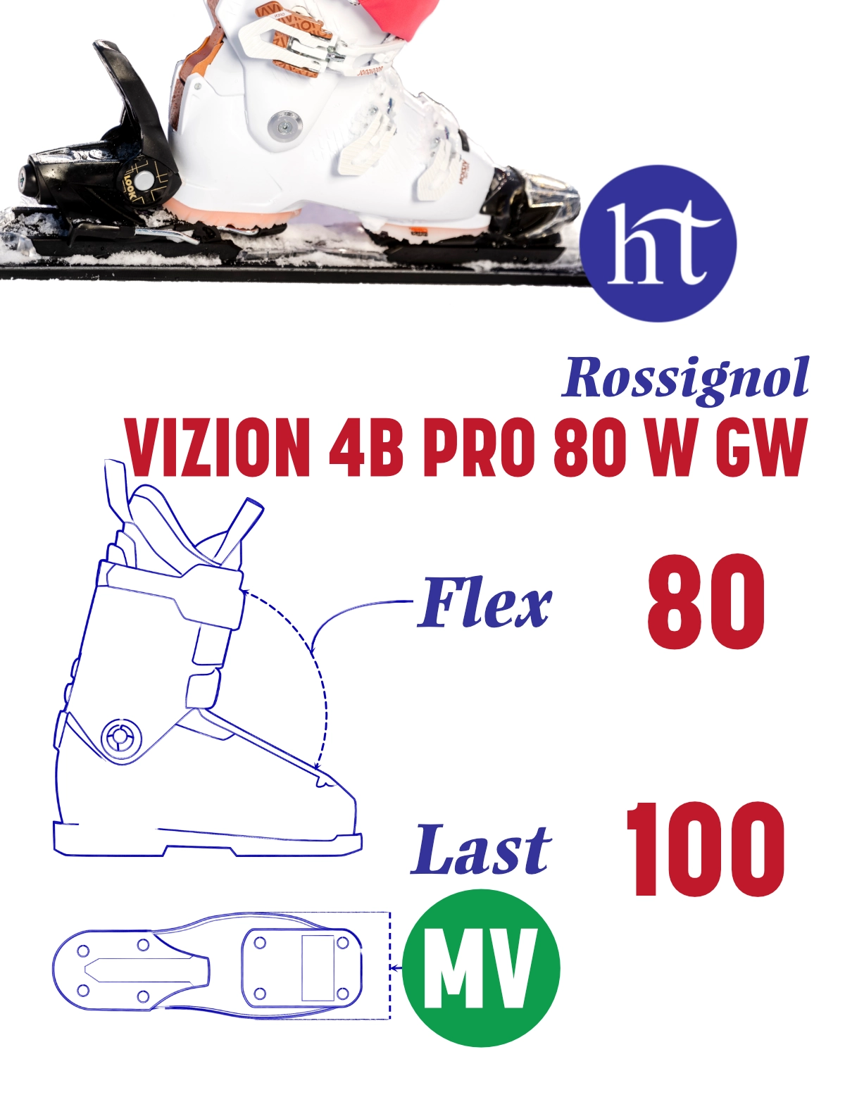 25 Rossignol Vizion 80 W Specs