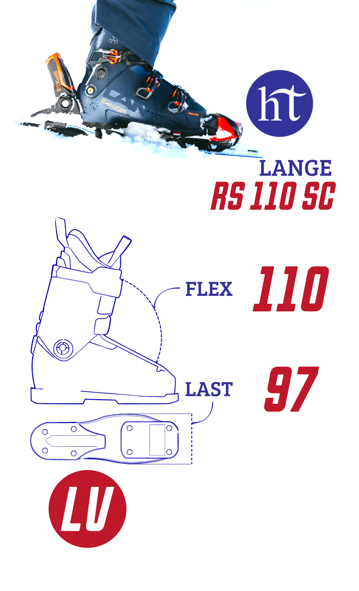 Lange RS 110 SC | 2024 | Ski Race Boots - Hi Tempo Lange RS 110 SC | 2024 | Ski Race Boots - Hi Tempo