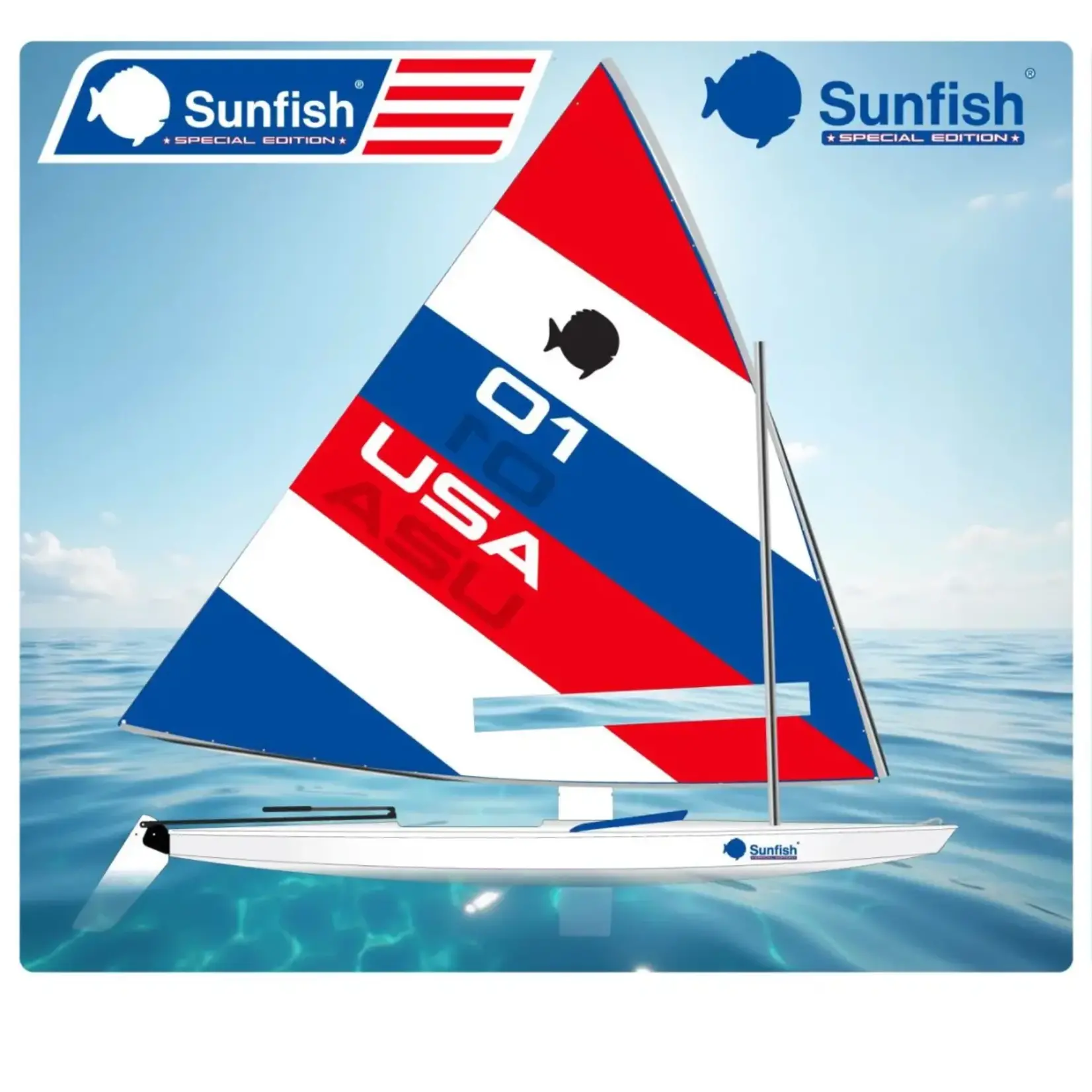 Sero Sunfish Sailboat with Dolly
