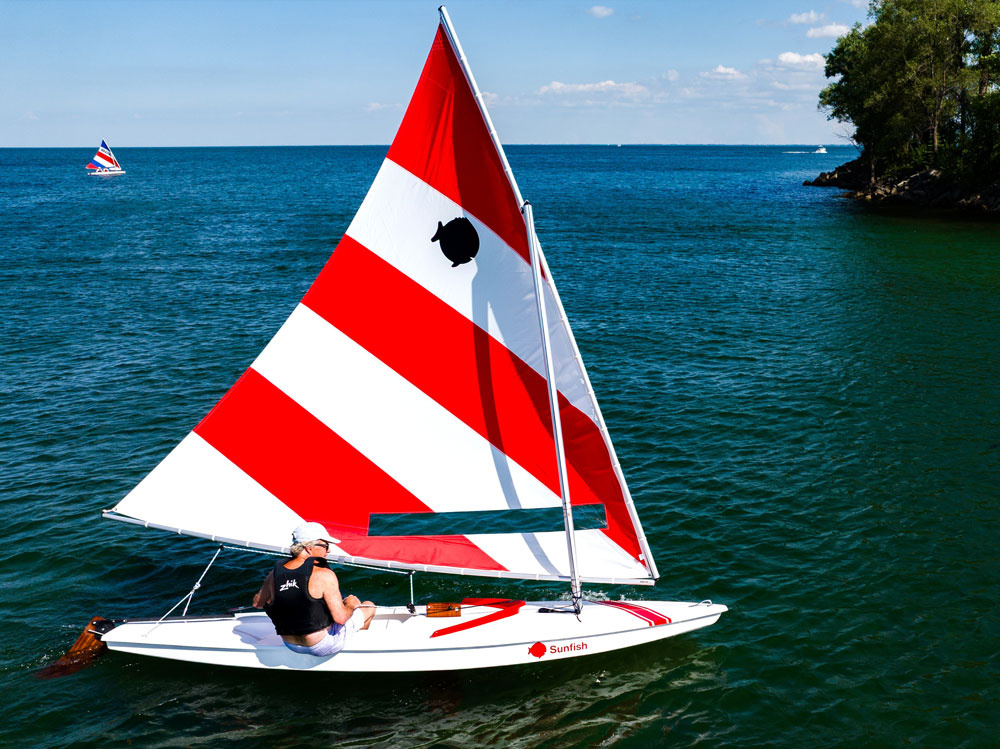 Sunfish Red Stripe Sailing
