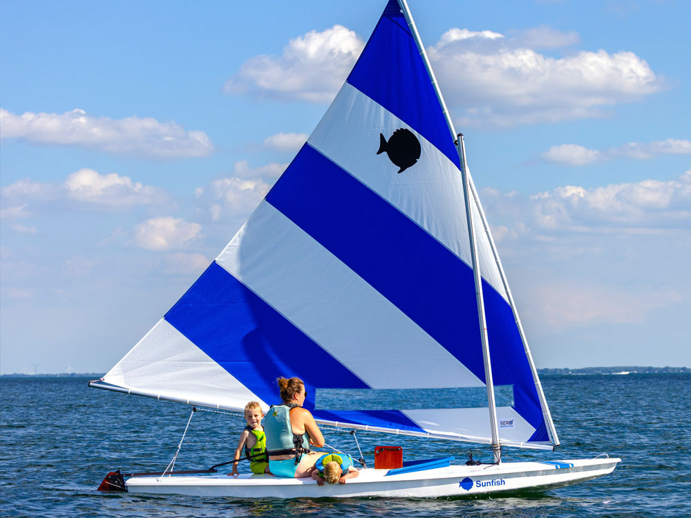 Sunfish Blue Stripe Sailing