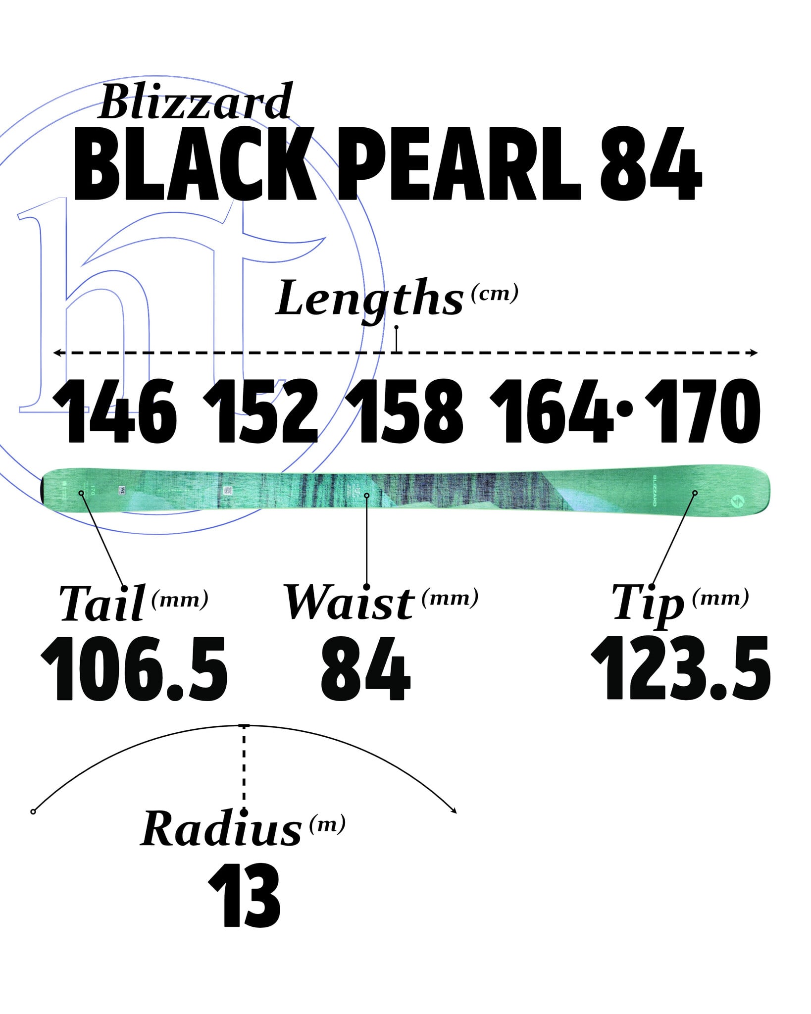 2025-26 Blizzard Black Pearl 84 Lightly Used Demo with White Attack LYT 11 Bindings