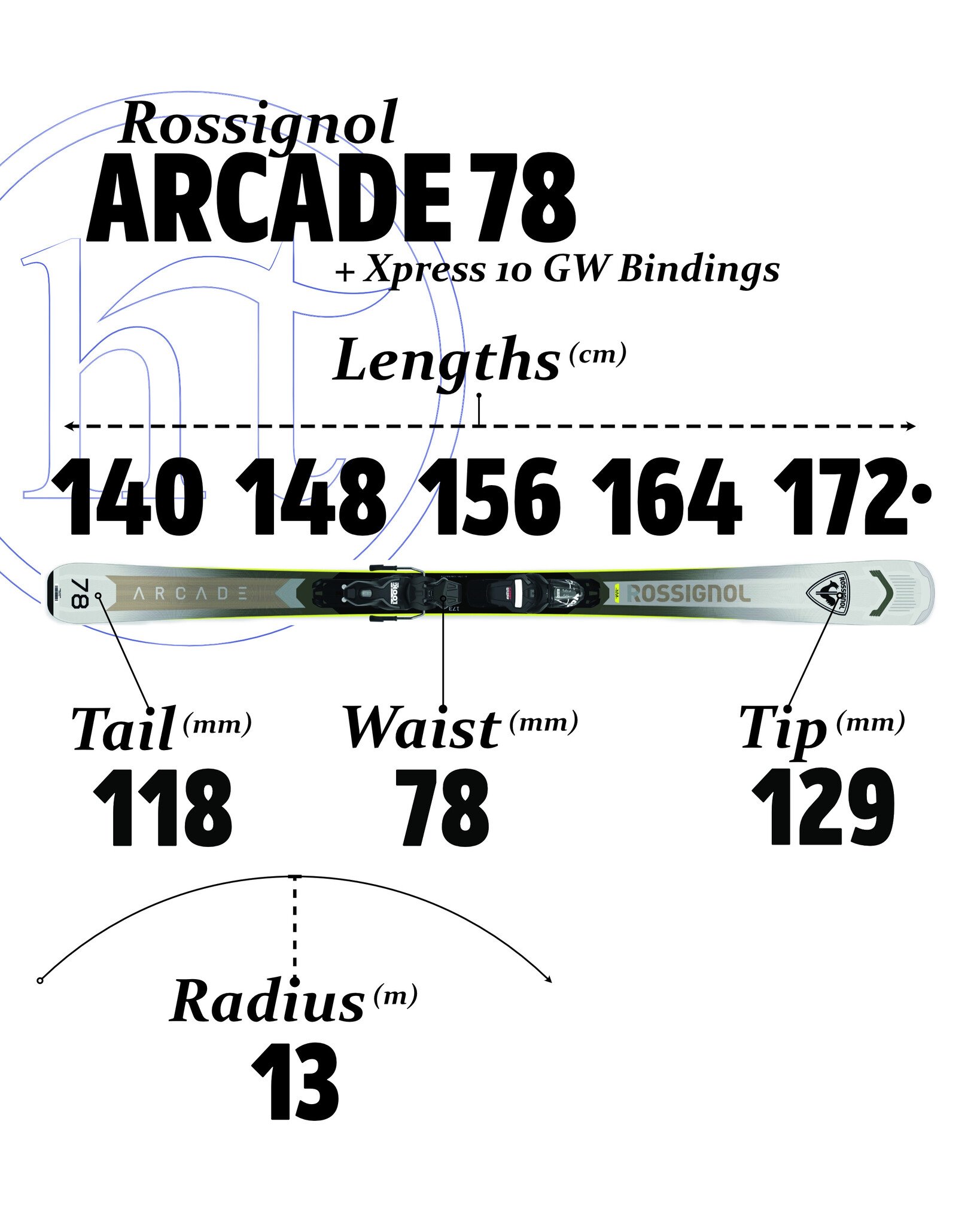  Rossignol Arcade 78 Specs