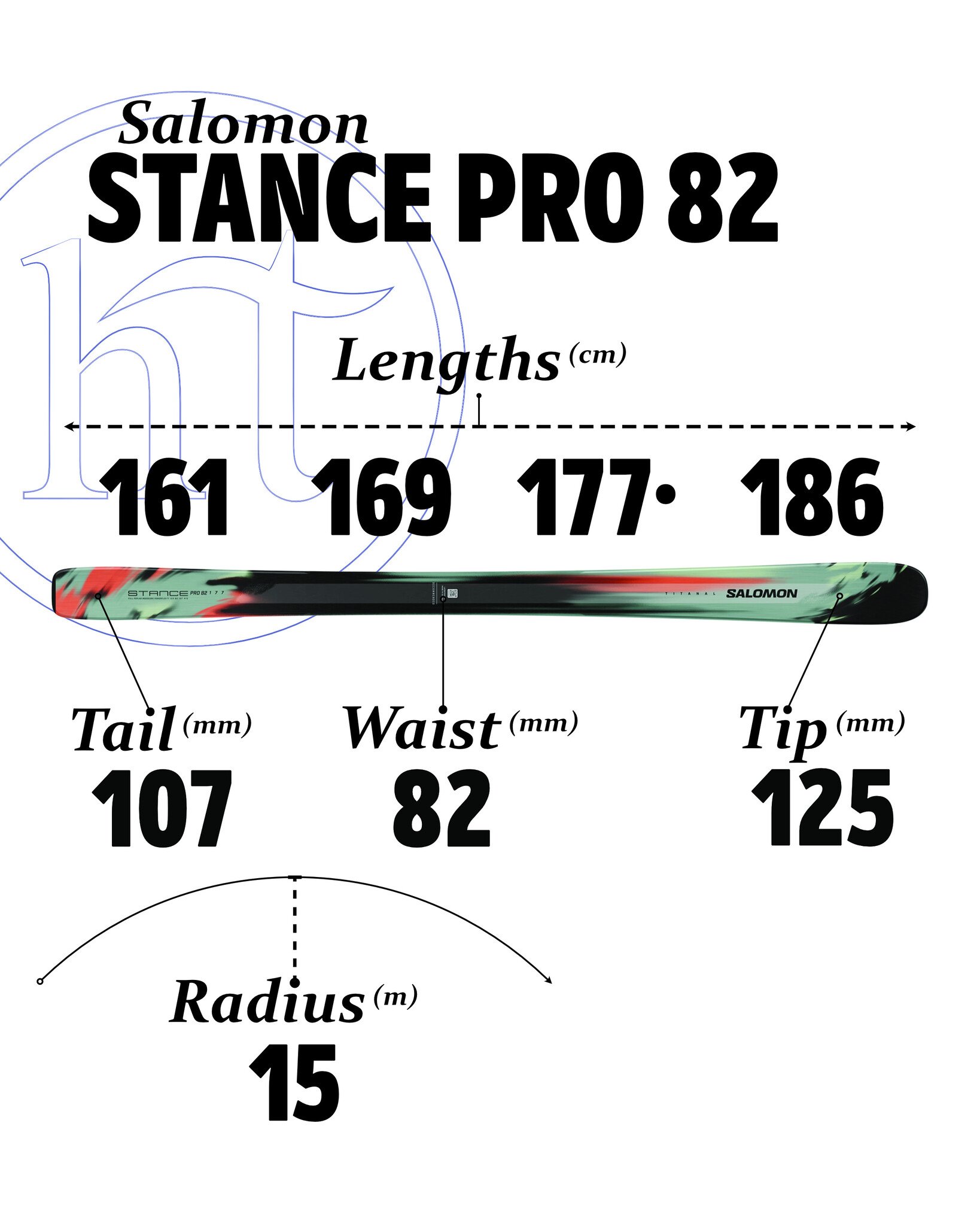 2025-26 Salomon Stance Pro 82 Lightly Used Demo with Strive 13 Bindings