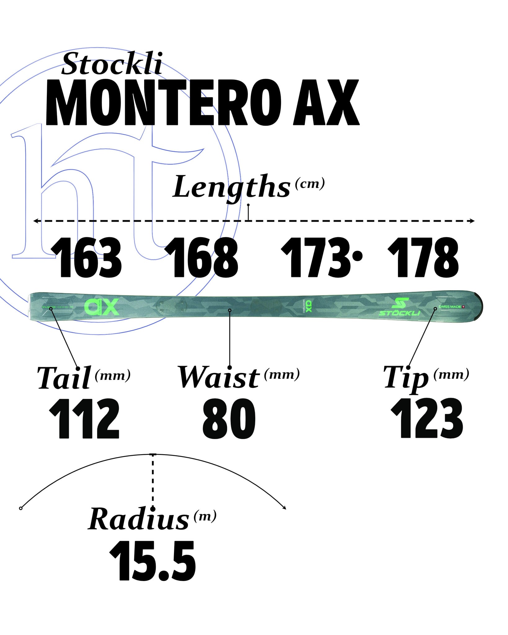 2025-26 Stöckli Montero AX Lightly Used Demo with Salomon Strive 13D Bindings