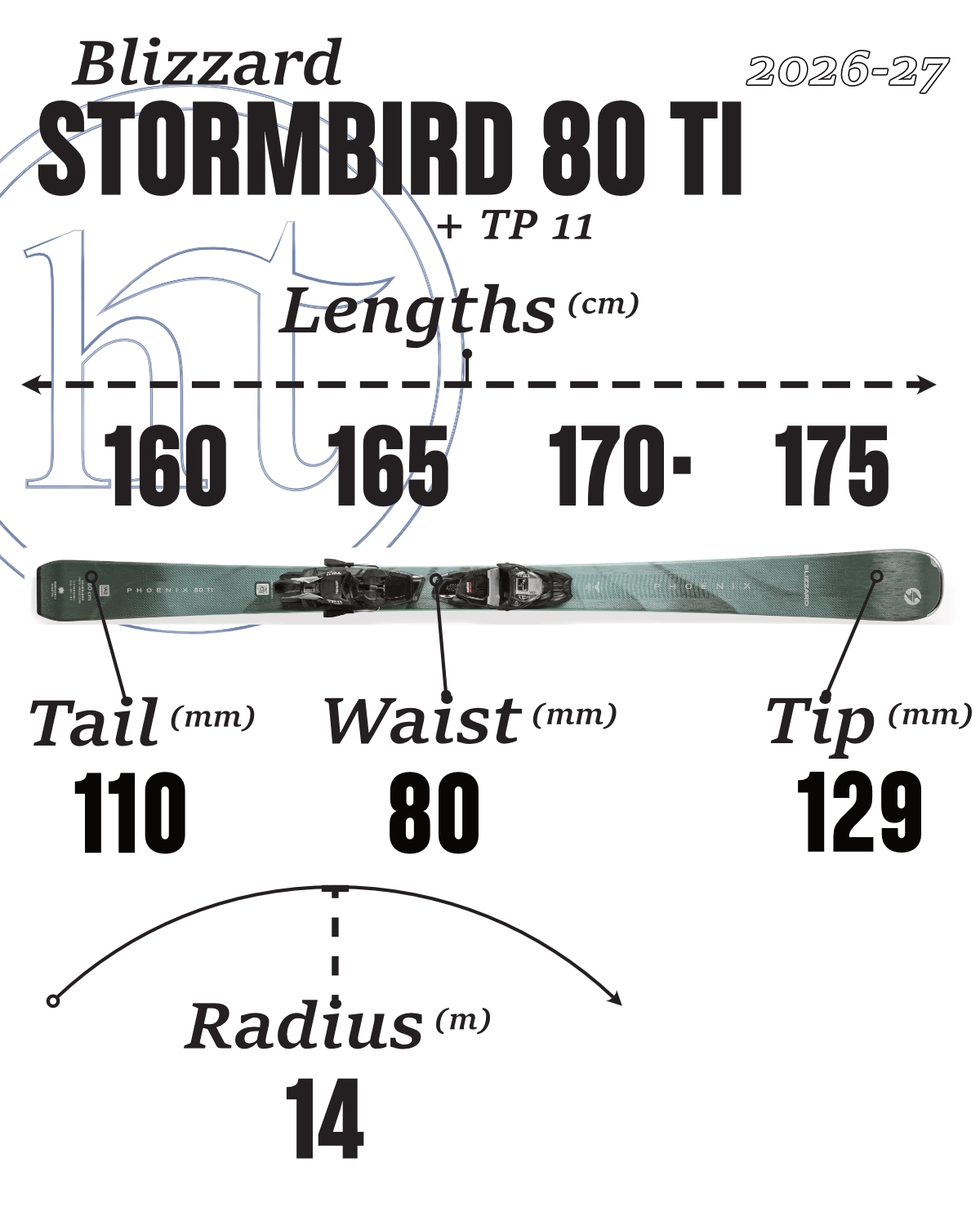 2026-27 Blizzard Stormbird 80 Ti Tech Specs