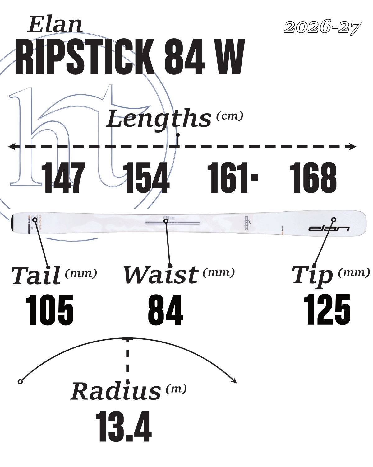 2026-27 Elan Ripstick 84 W Tech Specs