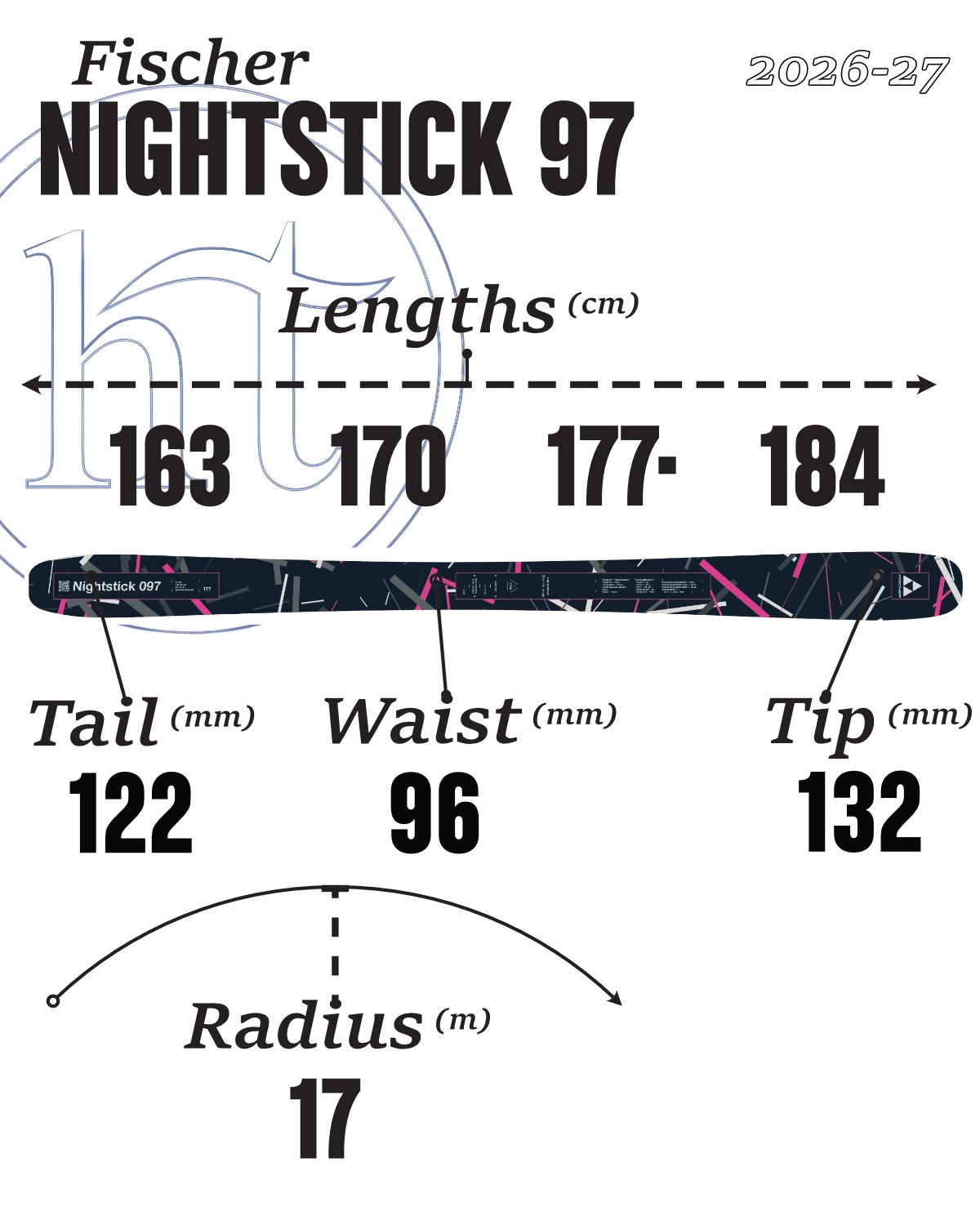 2026-27 Fischer Nightstick 97 Tech Specs