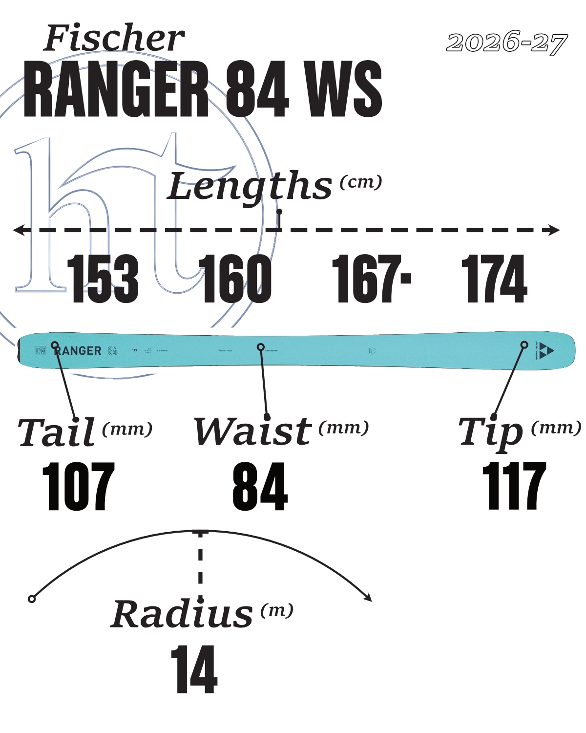 2026-27 Fischer Ranger 84 WS Tech Specs