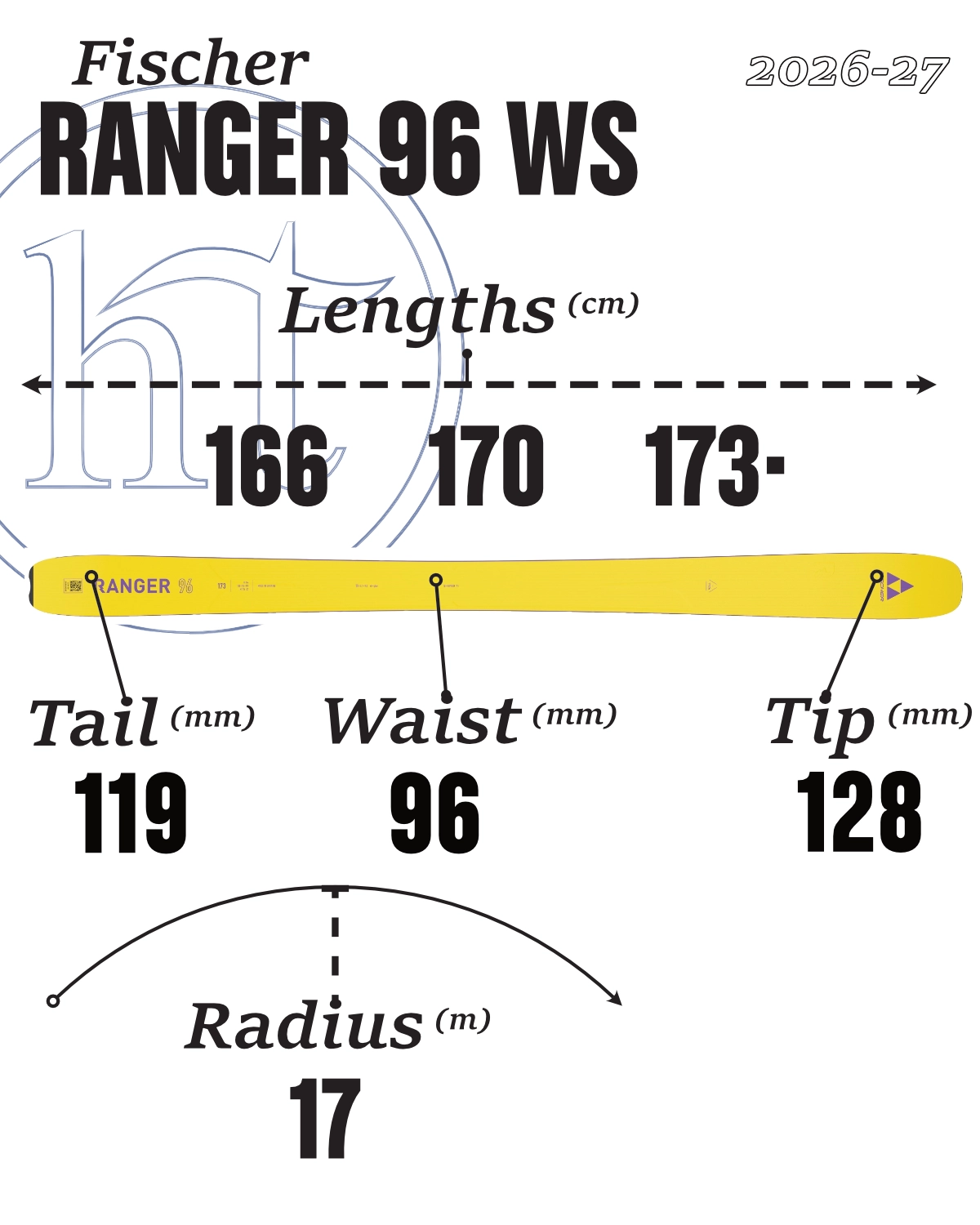 2026-27 Fischer Ranger 96 WS Tech Specs