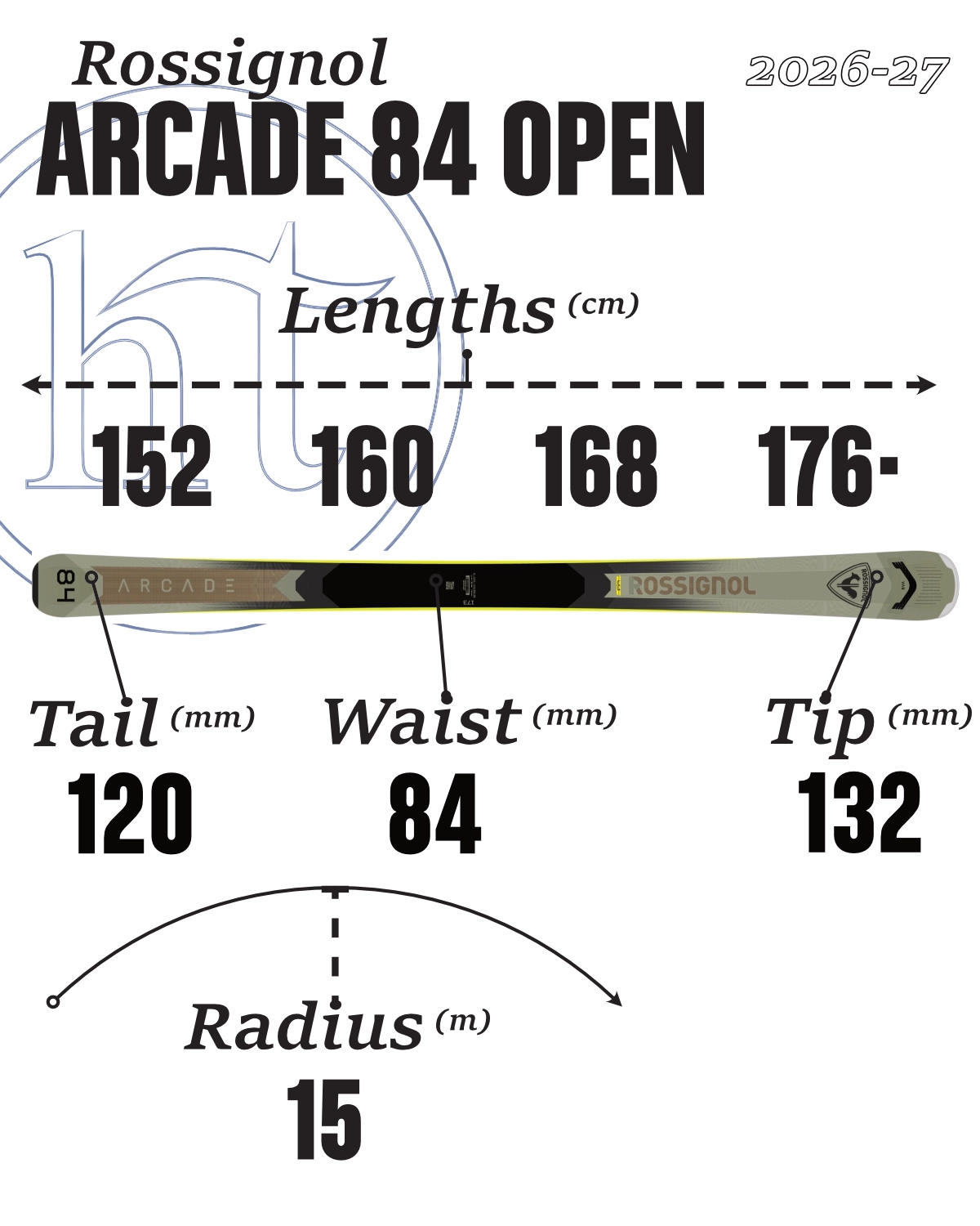  Rossignol Arcade 84 Specs