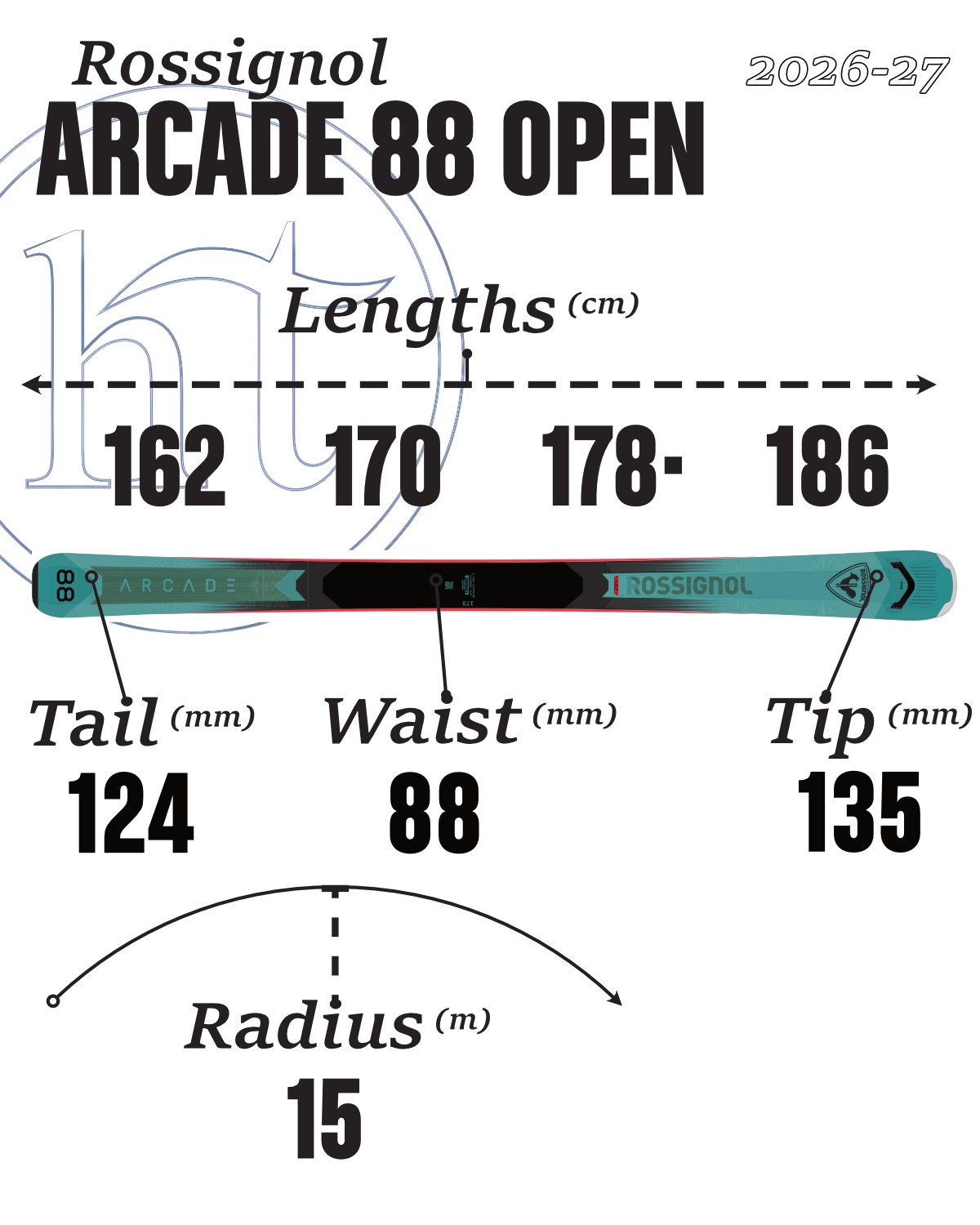  Rossignol Arcade 88 Specs