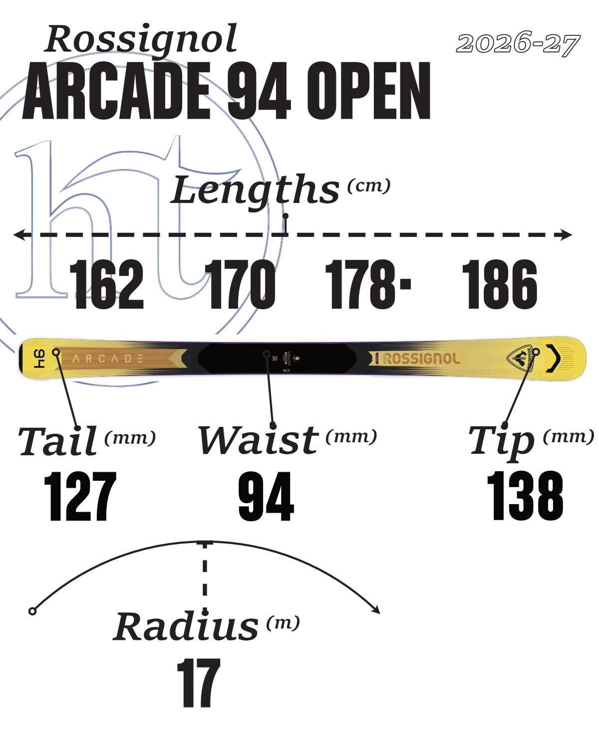  Rossignol Arcade 94 Specs