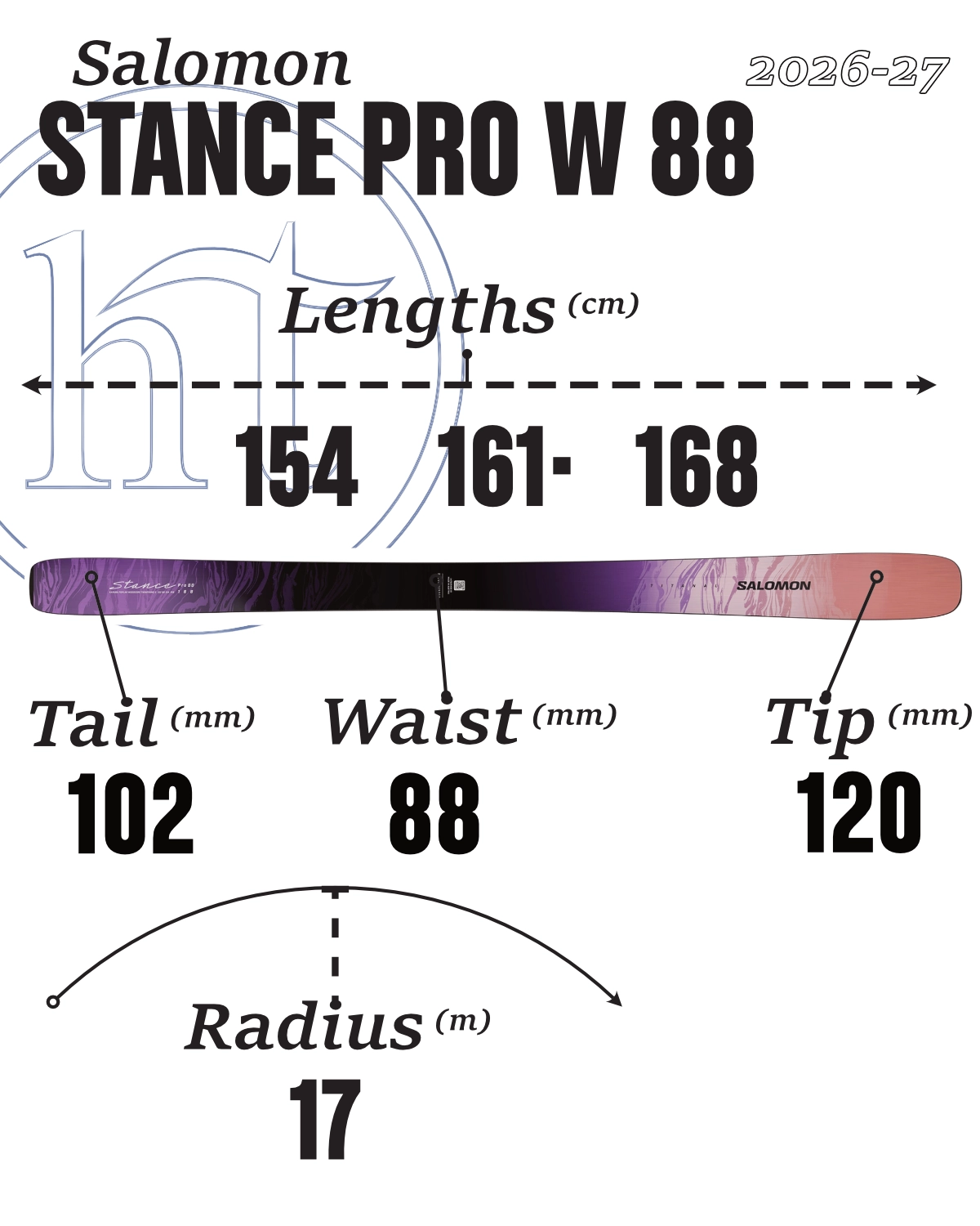  Salomon Stance Pro W 88 Specs