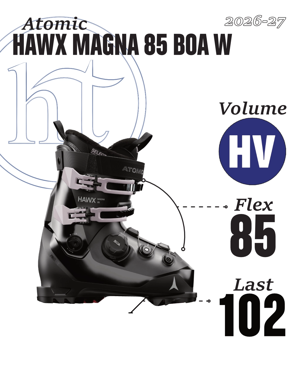 2026-27 Atomic Hawx Magna 85 BOA W Tech Specs