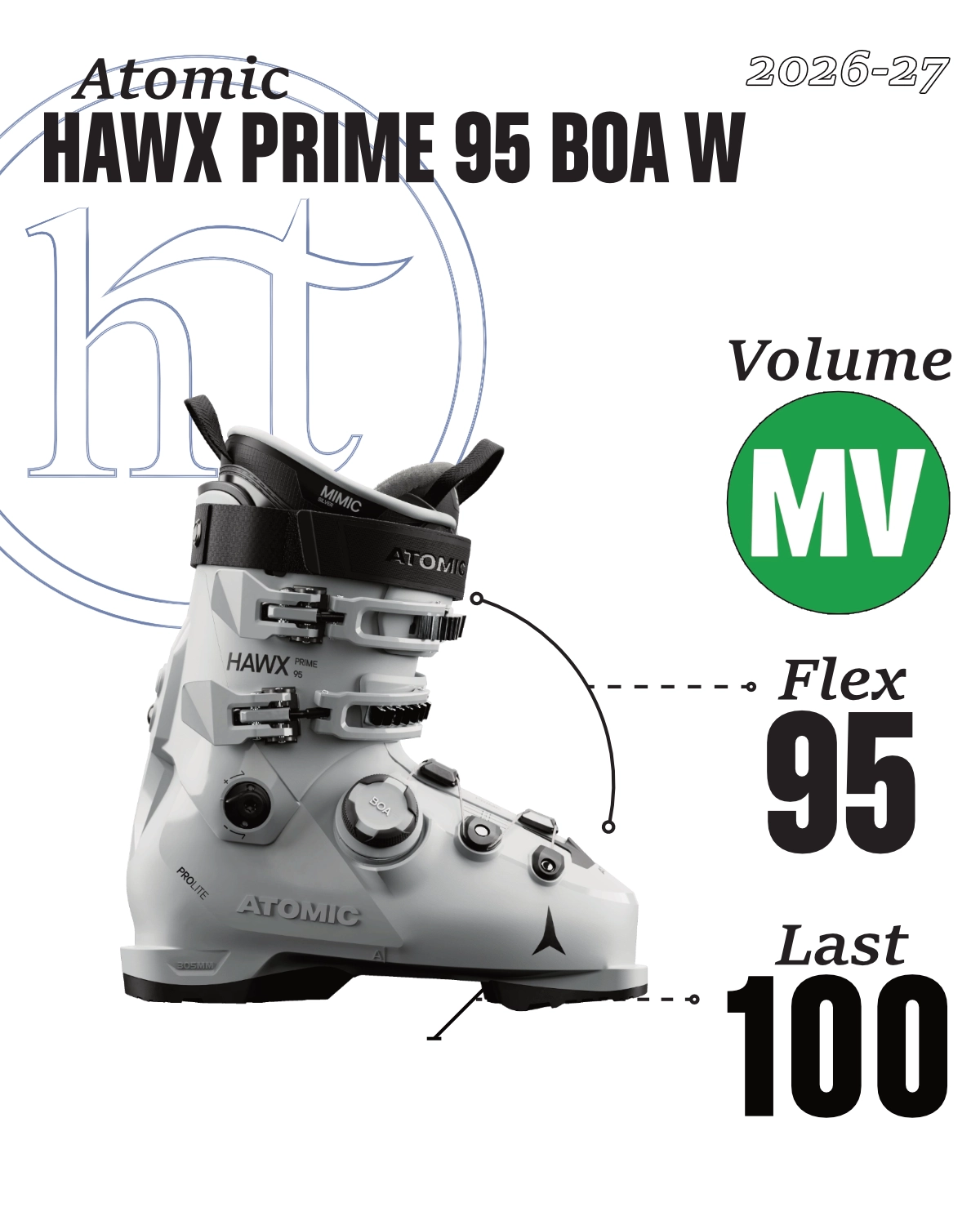 2026-27 Atomic Hawx Prime 95 BOA W Tech Specs