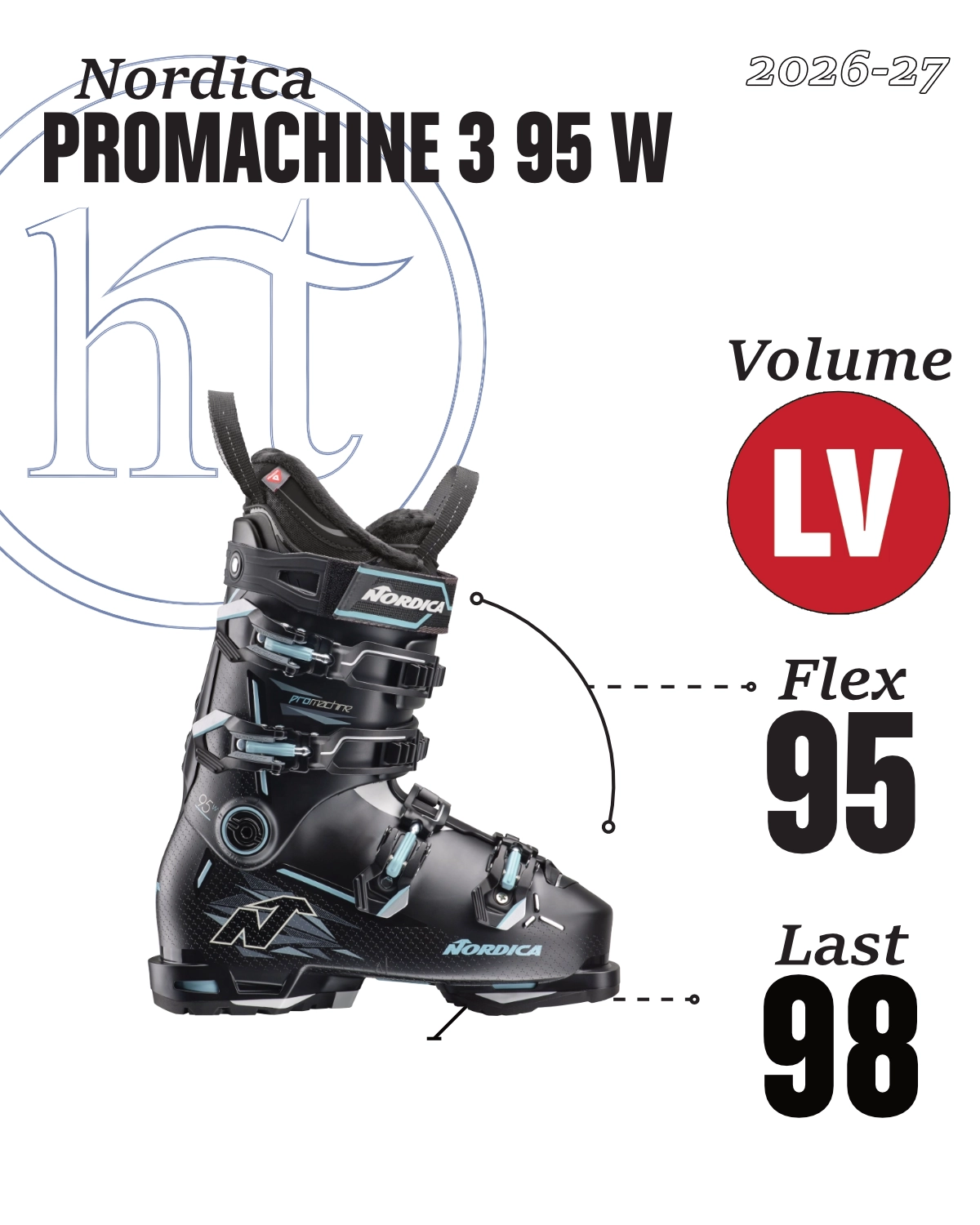 2026-27 Nordica Promachine 3 95 W Tech Specs