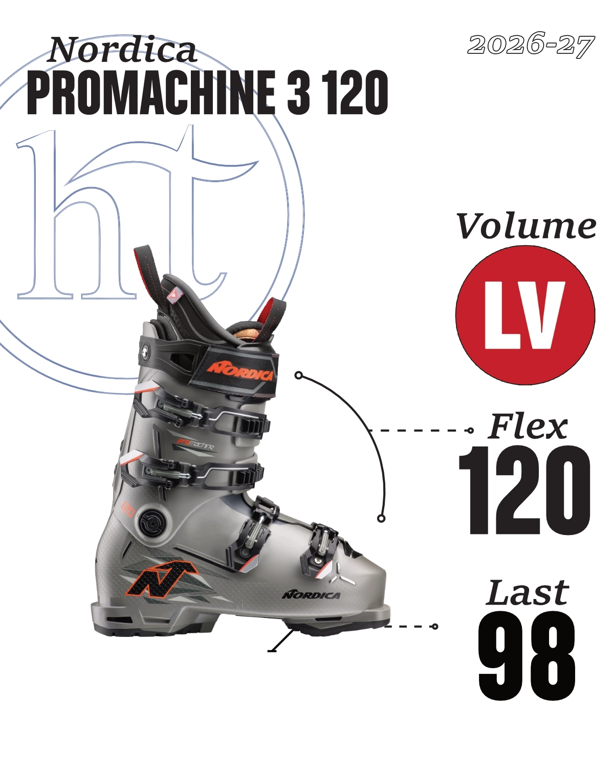 2026-27 Nordica Promachine 3 120 Tech Specs