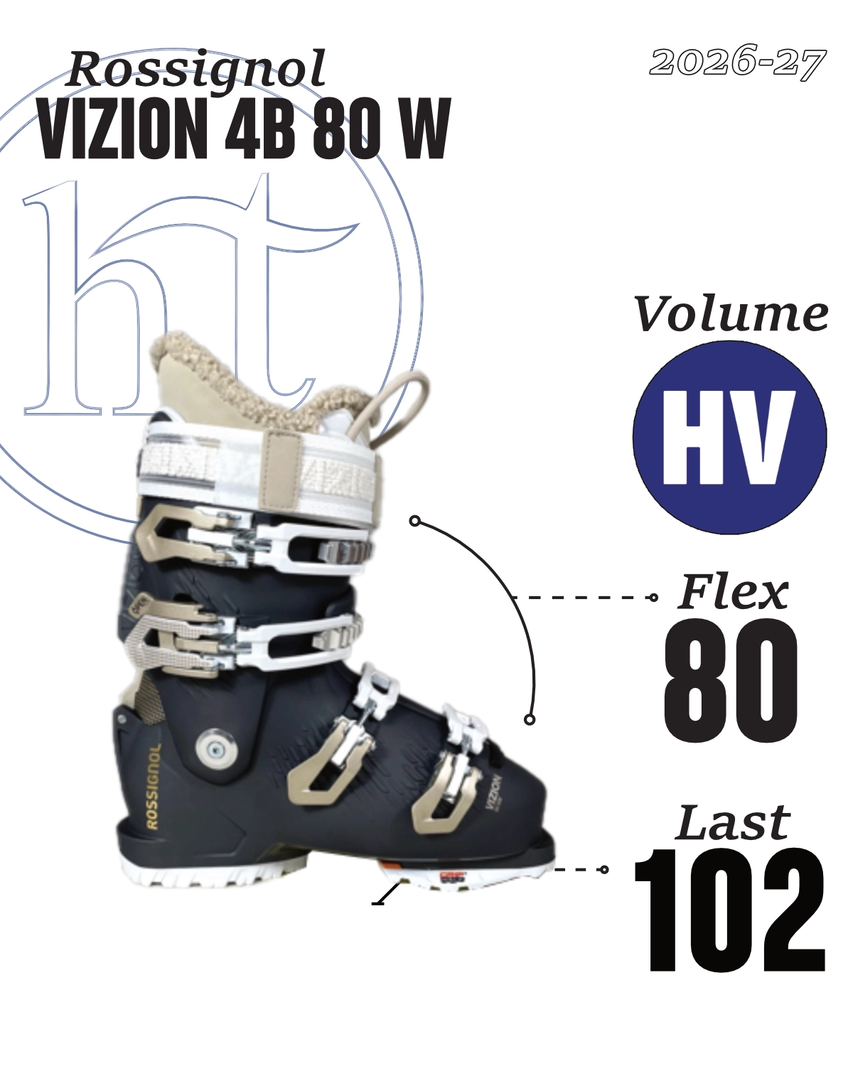 2026-27 Rossignol Vizion 4B 80 GW HV Tech Specs