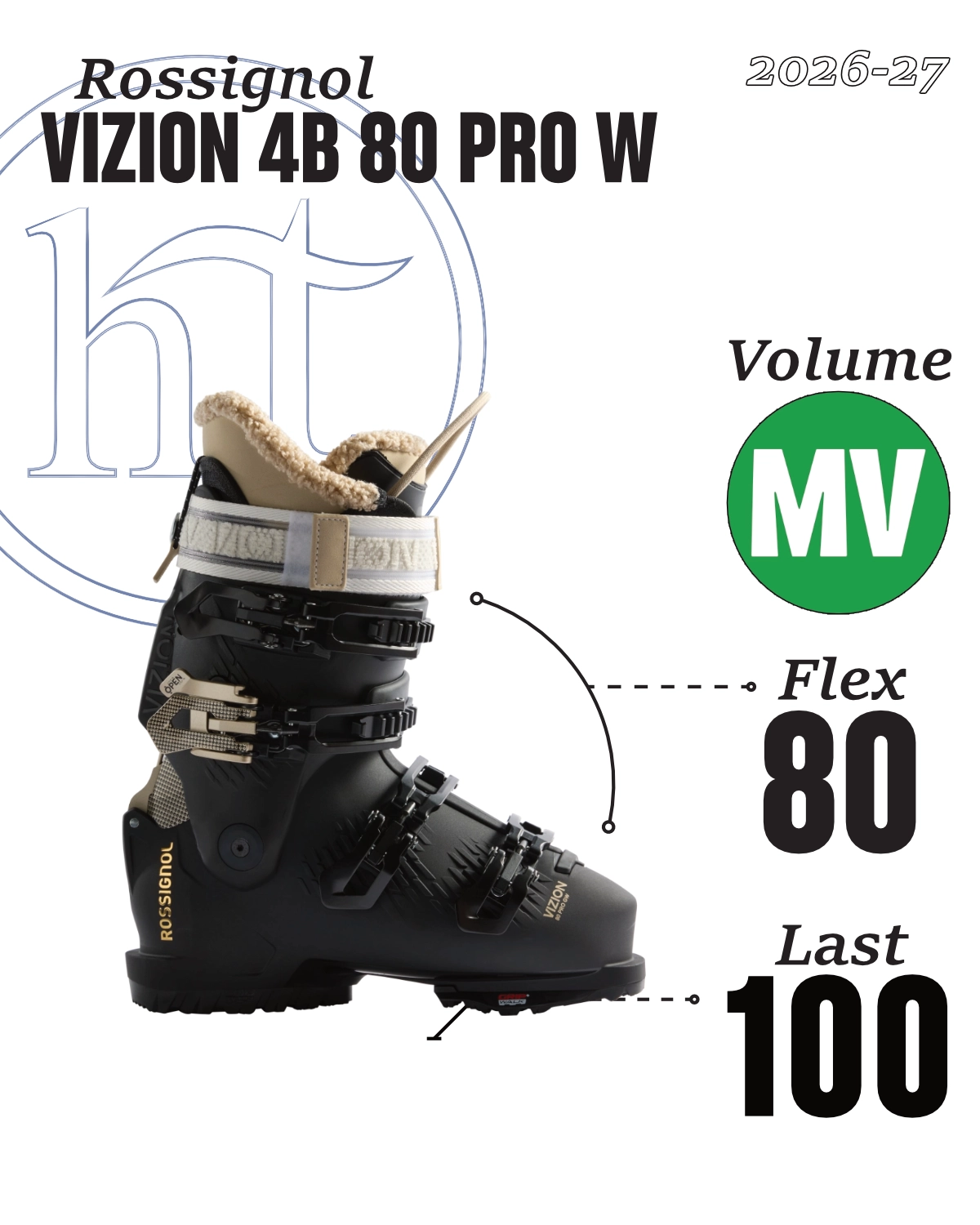 2026-27 Rossignol Vizion 4B 80 Pro MV GW Tech Specs