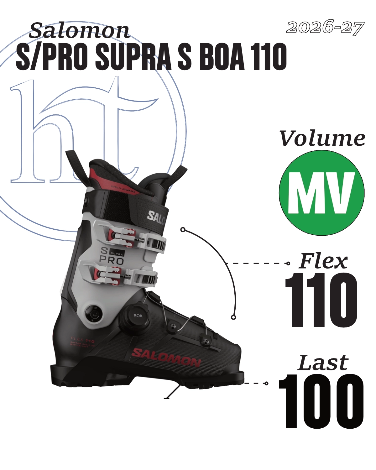 2026-27 Salomon Supra BOA 110 Tech Specs