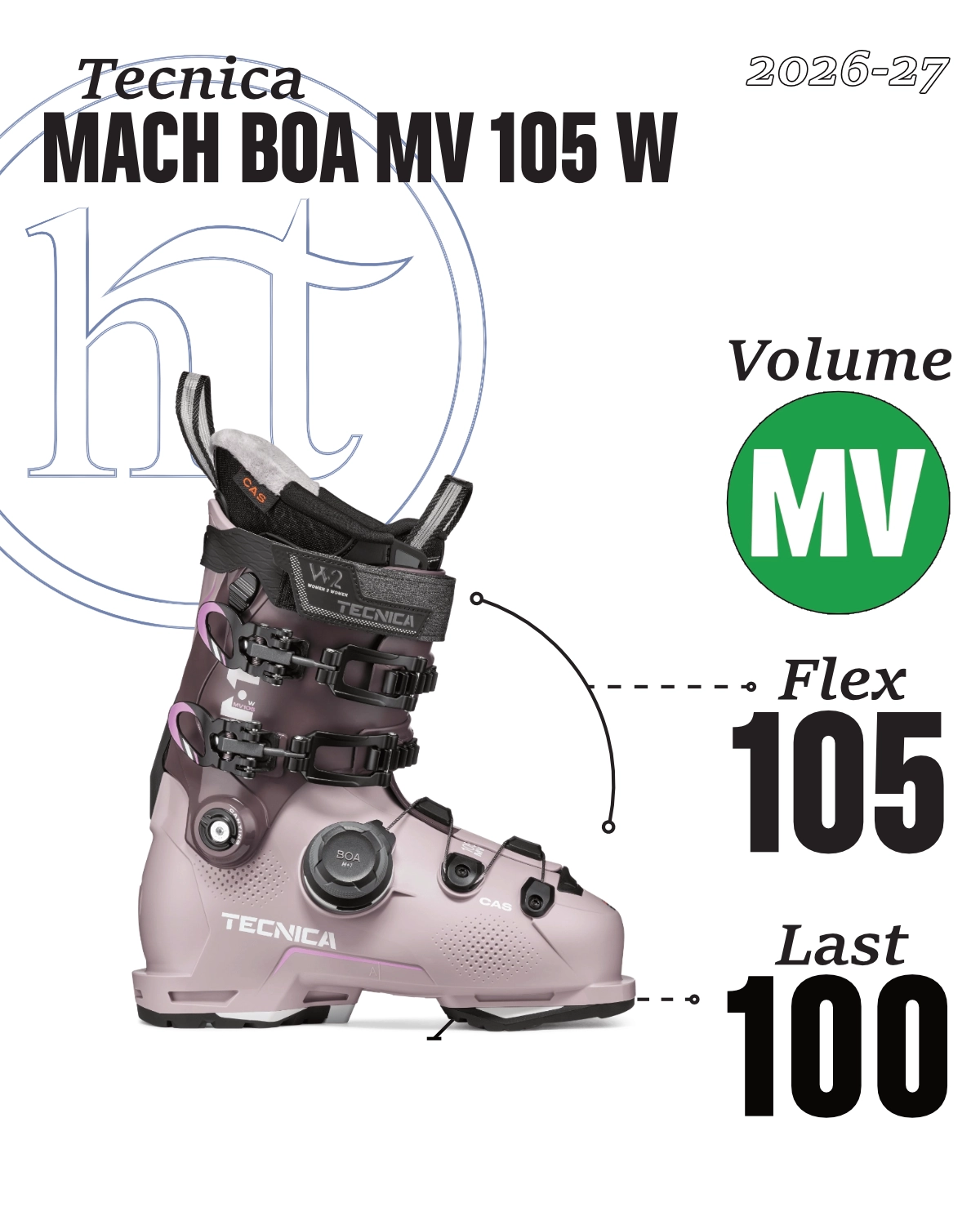 2026-27 Tecnica Mach BOA MV 105 W Tech Specs