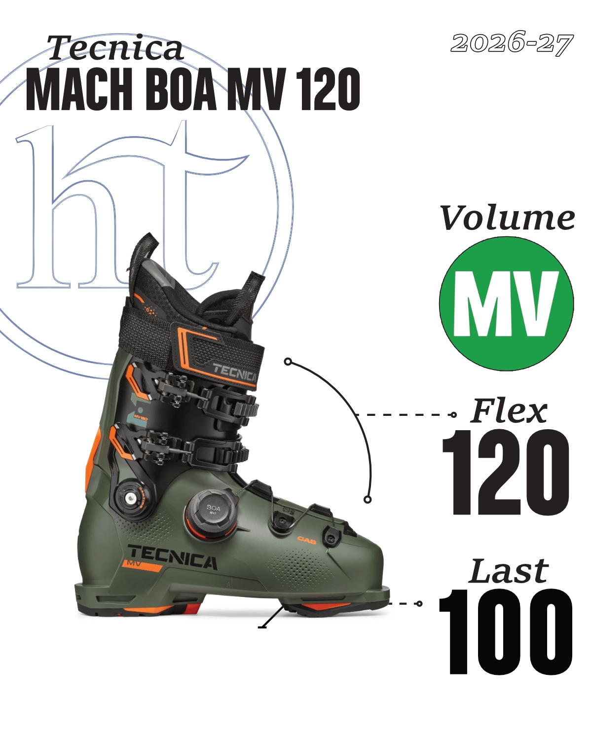2026-27 Tecnica Mach BOA MV 120 Tech Specs