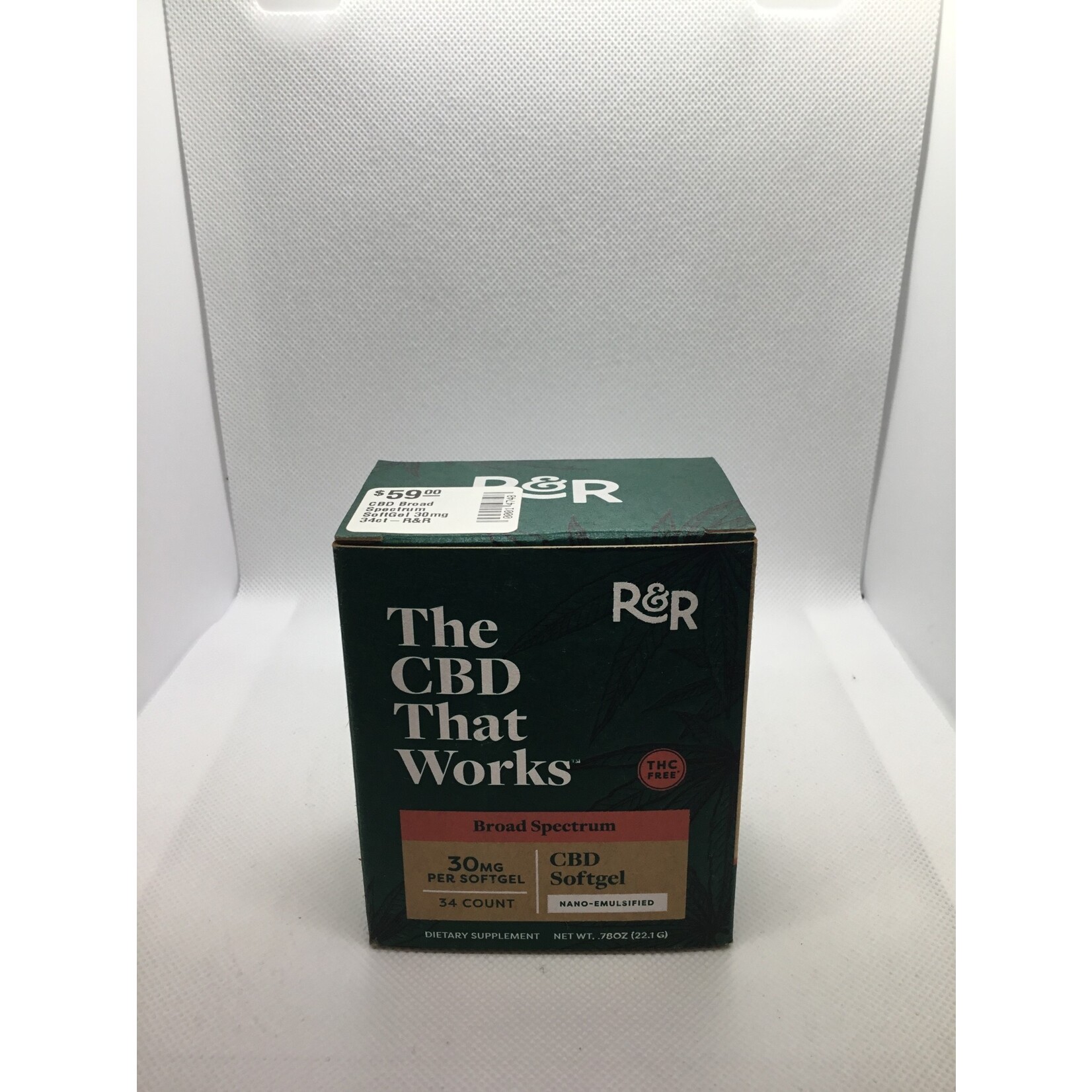 R&R Medicinals CBD Broad Spectrum SoftGel 30mg 34ct-R&R