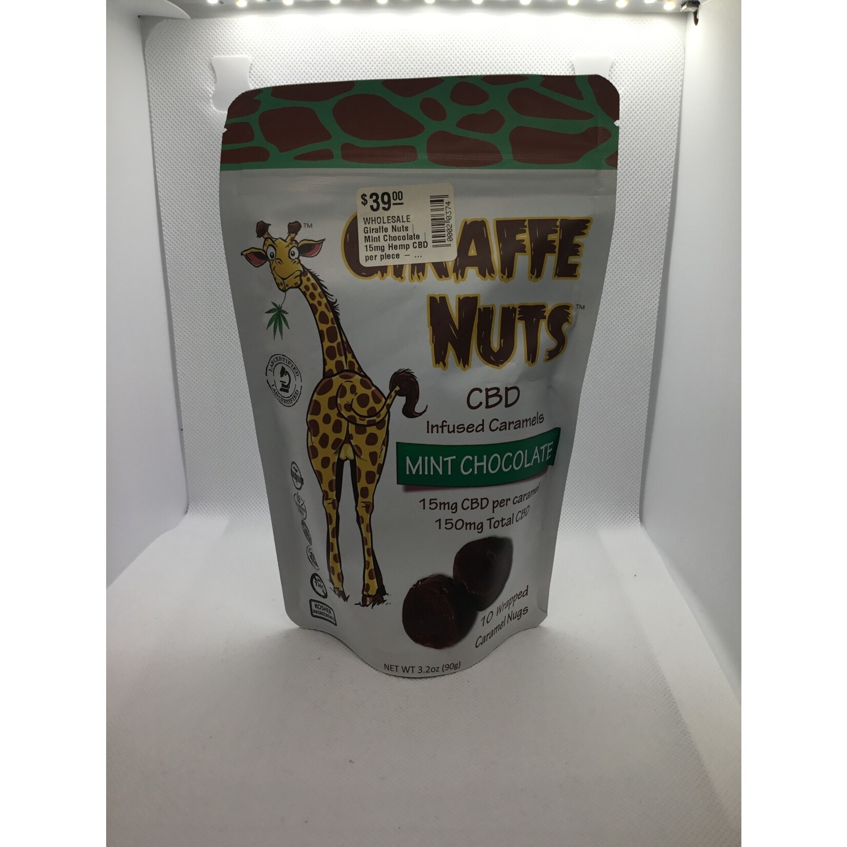 Giraffe Mint Chocolate | 15mg Hemp CBD per piece - 10 Pieces Per pouch