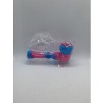 Smokezilla Silicone/Glass 2-in-1 Pipe & Chillum  Blue/Pink