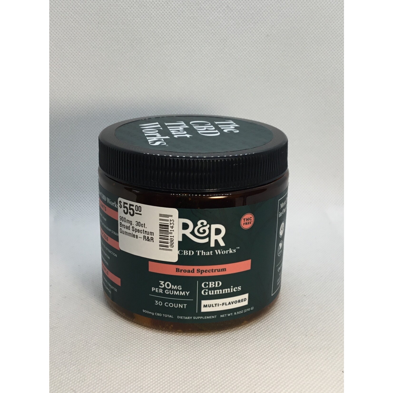 R&R Medicinals 30mg Broad-Spectrum (THC-Free) CBD Gummies  900mg