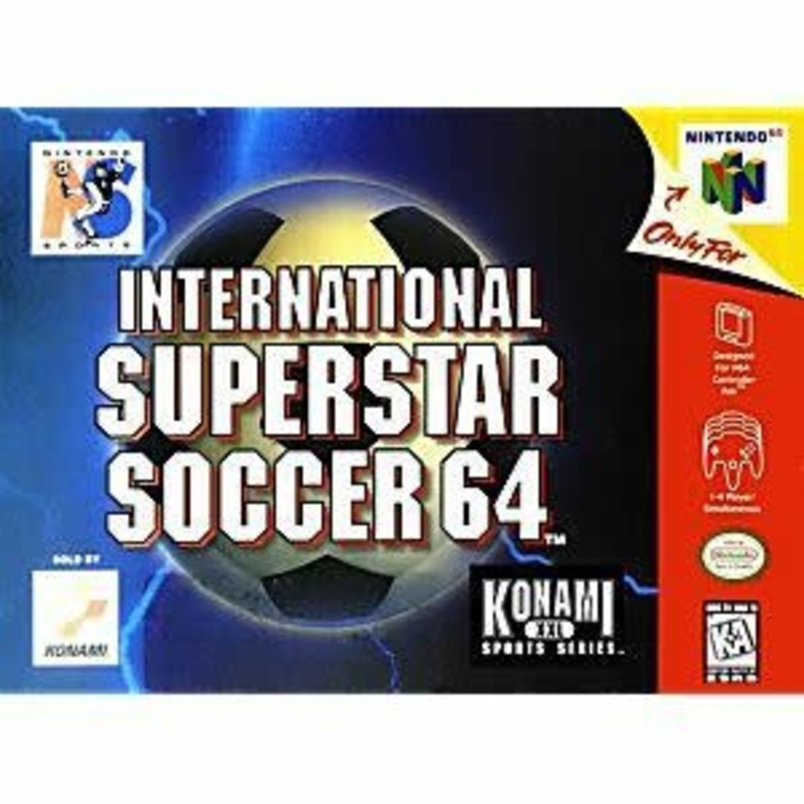 N64u International Superstar Soccer 64 Cartridge Blue Dragon Video Games