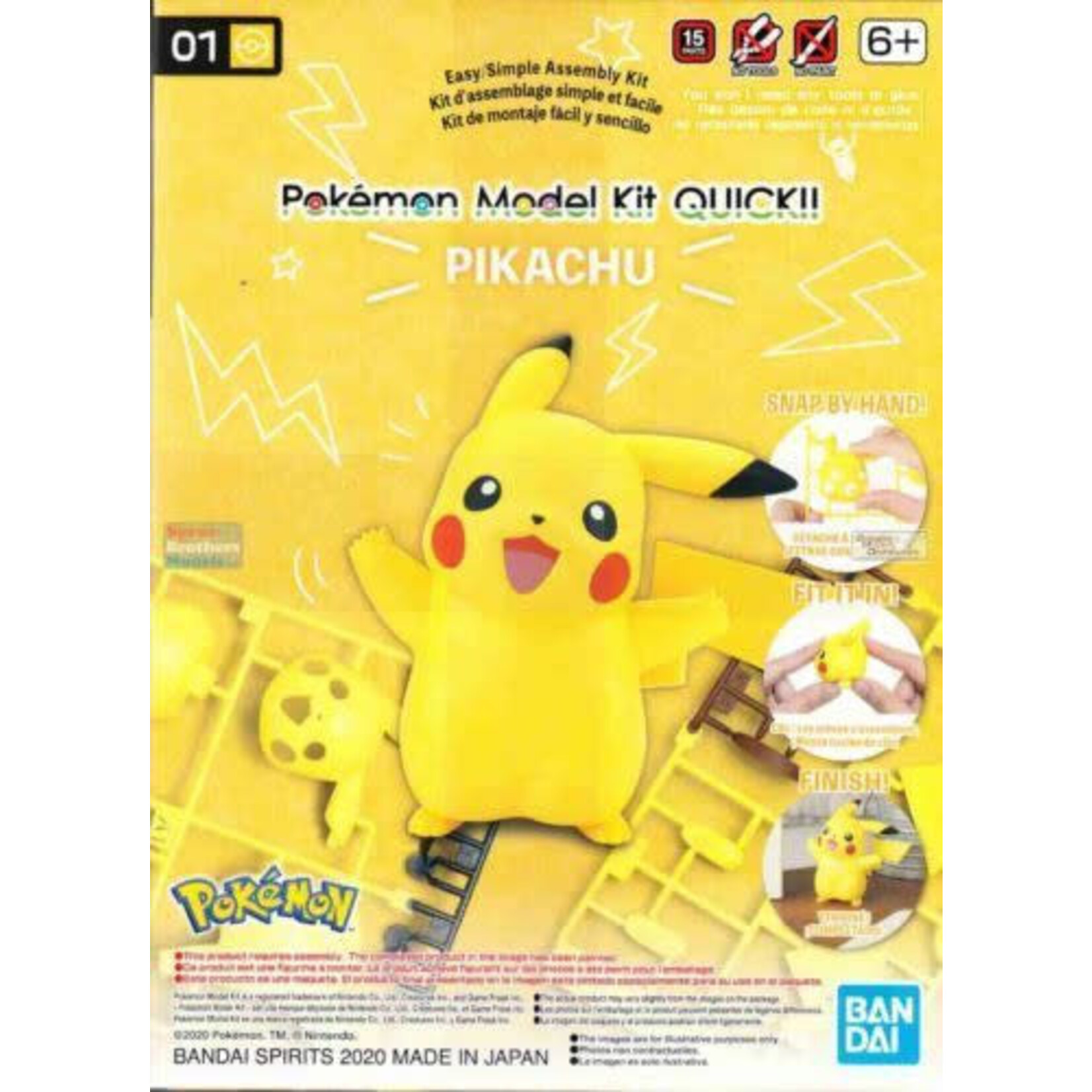 MODEL KIT-PIKACHU "Pokemon", Bandai Spirits Pokemon Model Kit Quick!!