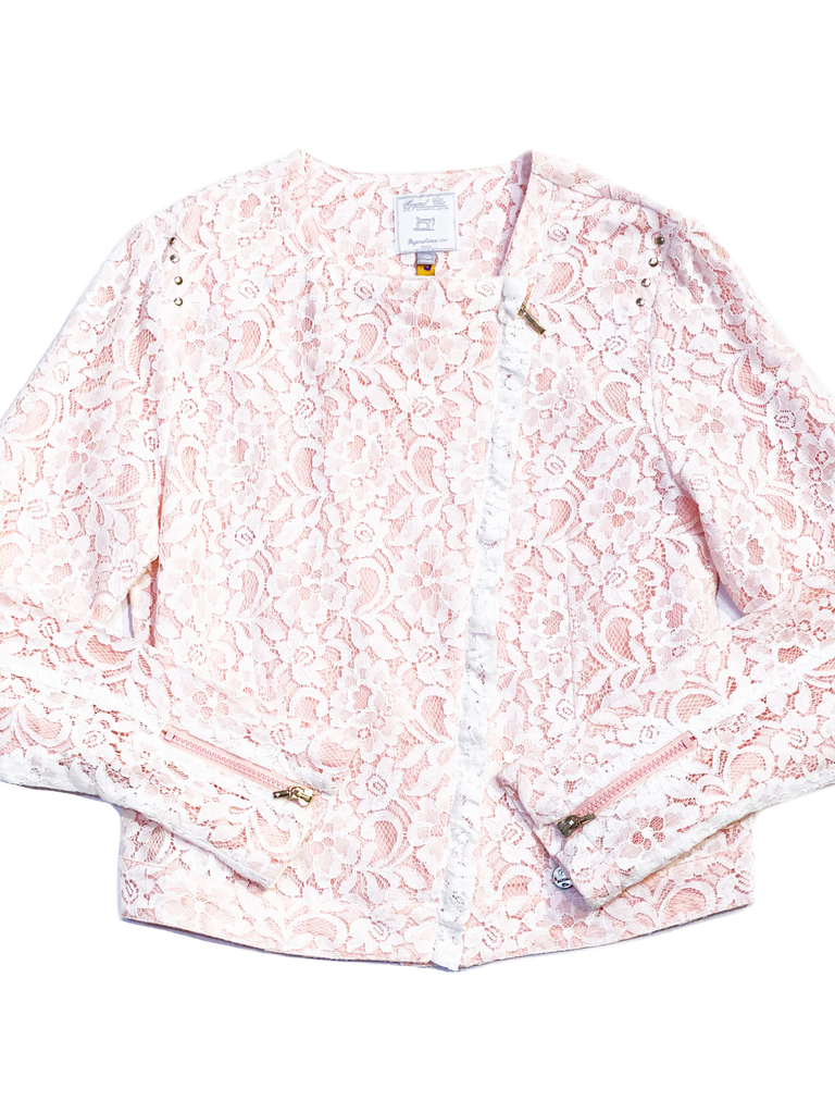 blush lace jacket