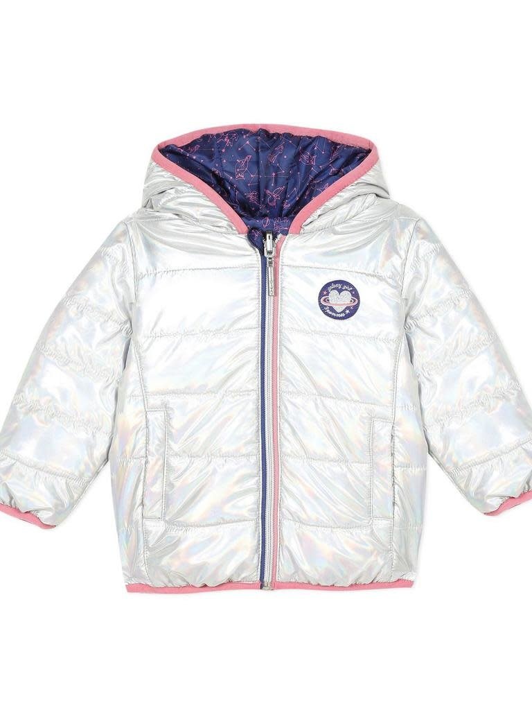 3pommes Clothing Iridescent Reversible Puffer