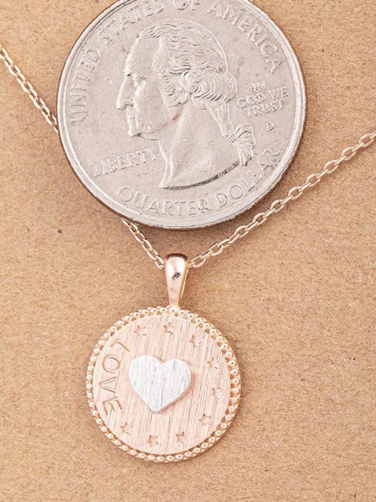 Love Coin Pendant Necklace