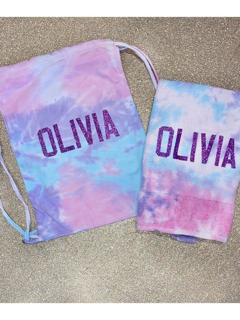 tie dye drawstring bolsa