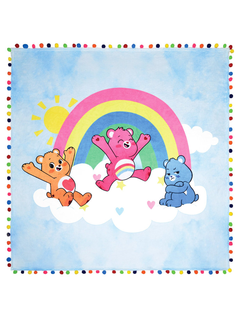 Iscream Rainbow Care Bear Plush Blanket