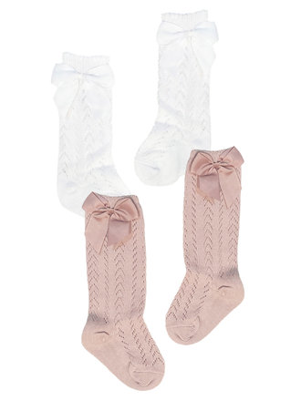 Grosgrain Bow High Socks